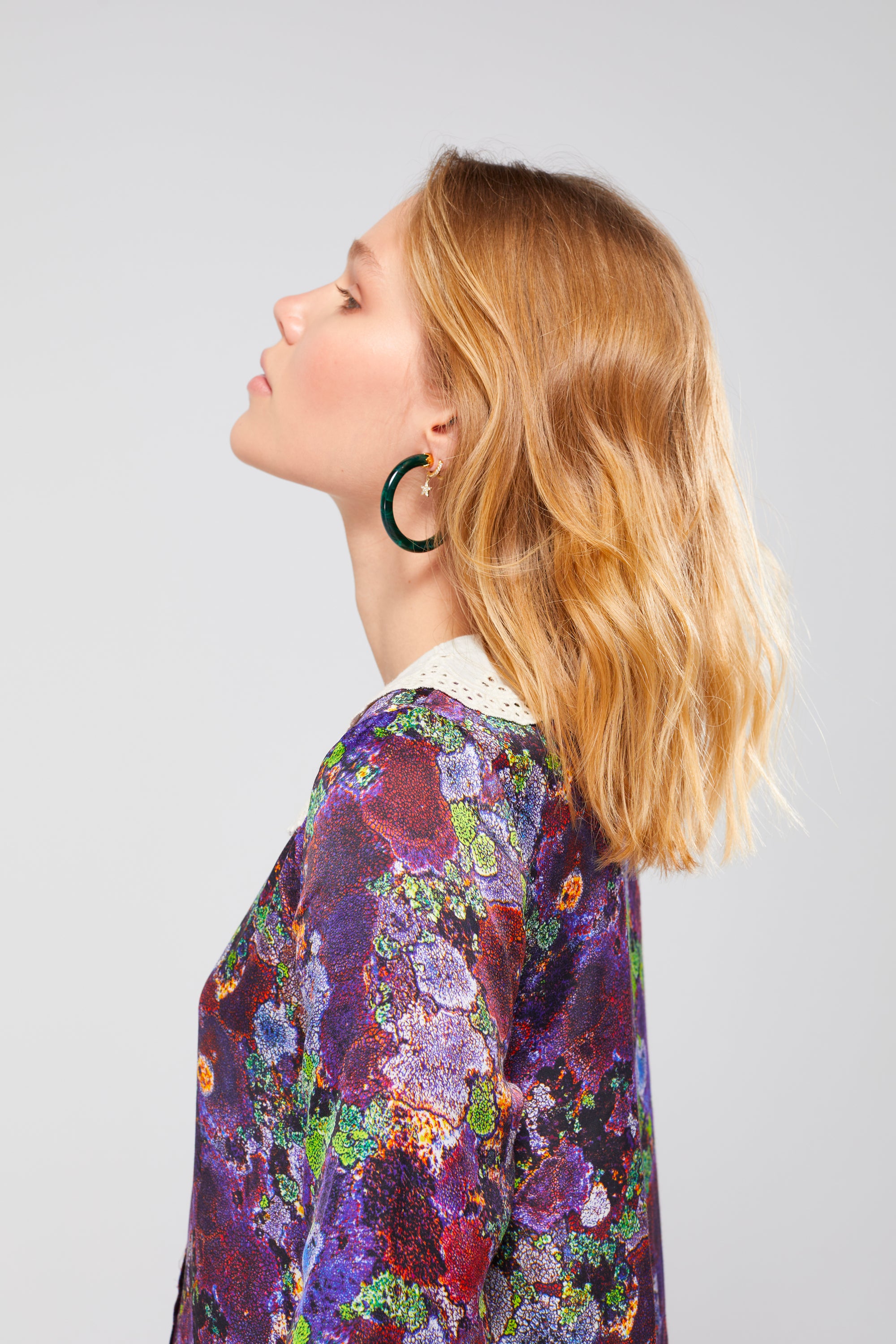 Robe Java en imprimé Purple Lichen