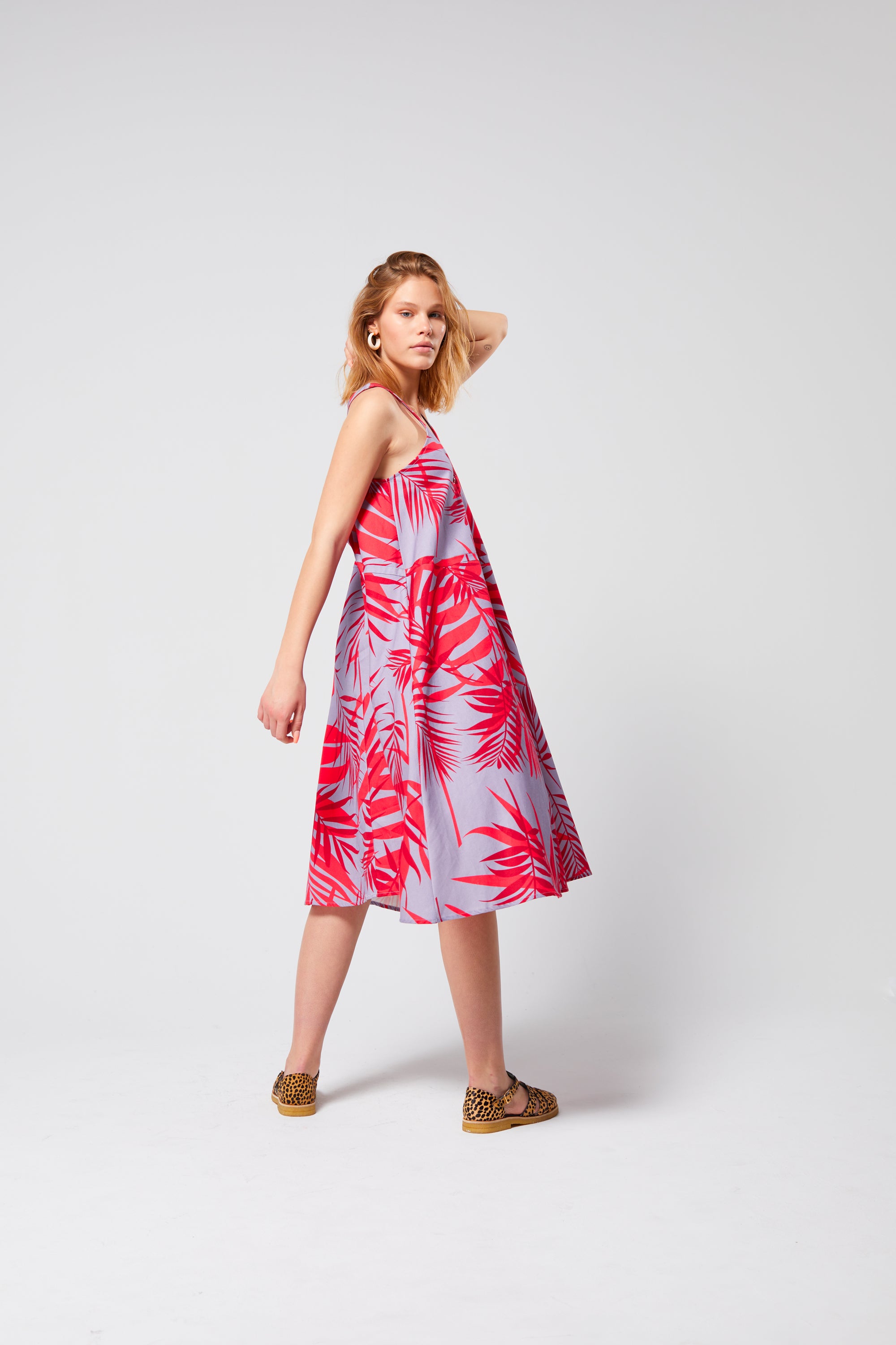 Java dress in Flamingo print
