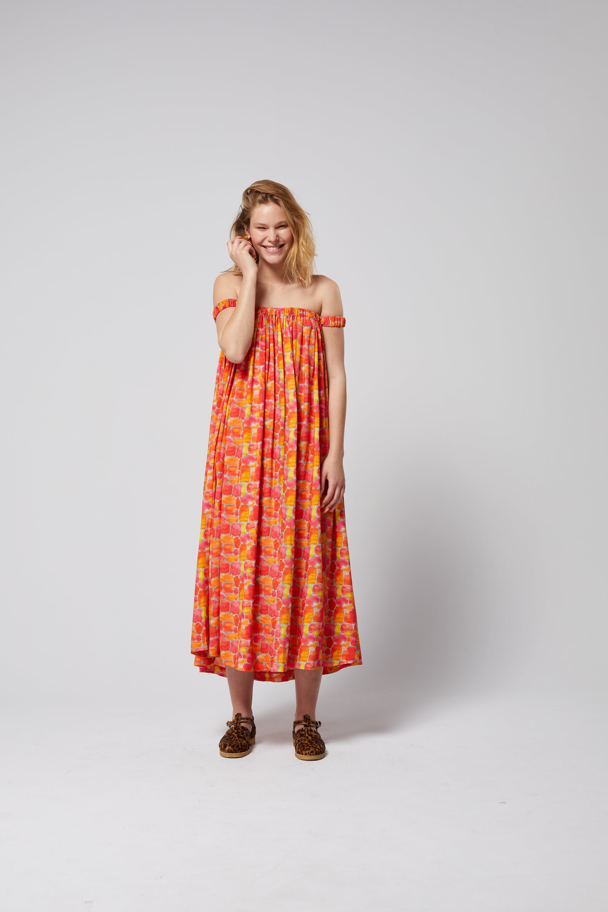 Penelope dress in Sun Kiss print