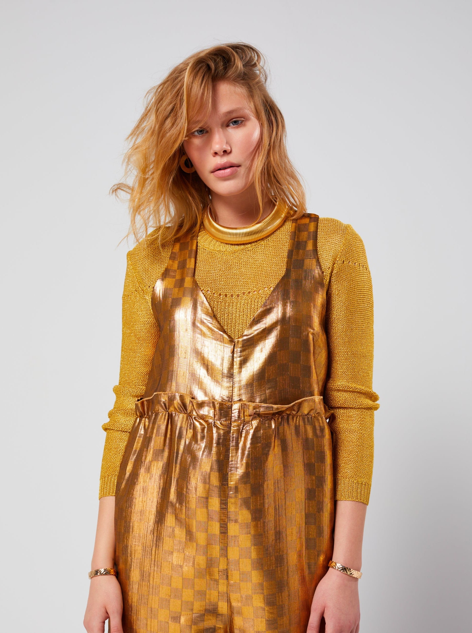 Lottie jumpsuit in Damier Klimt print