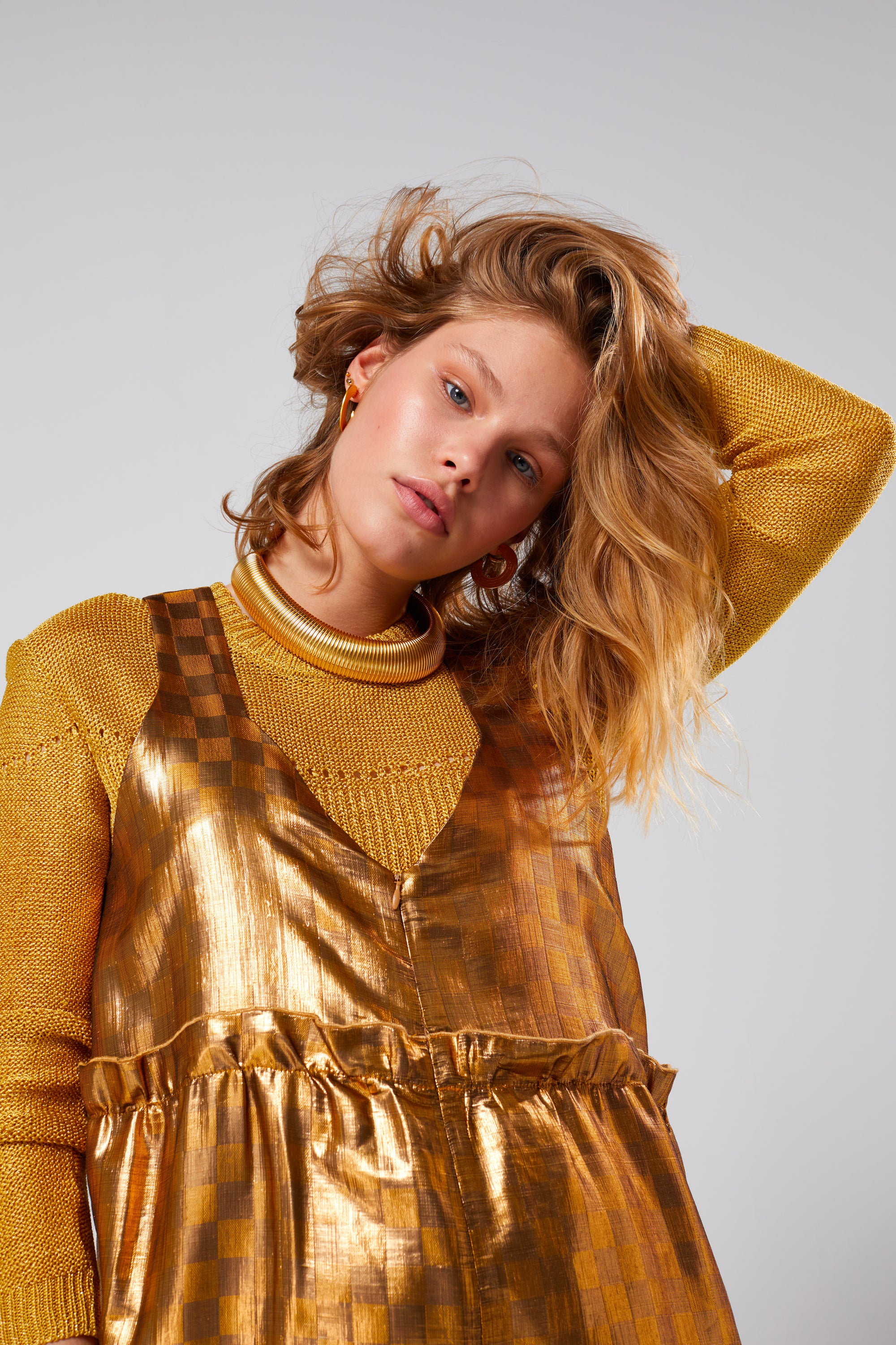 Lottie jumpsuit in Damier Klimt print