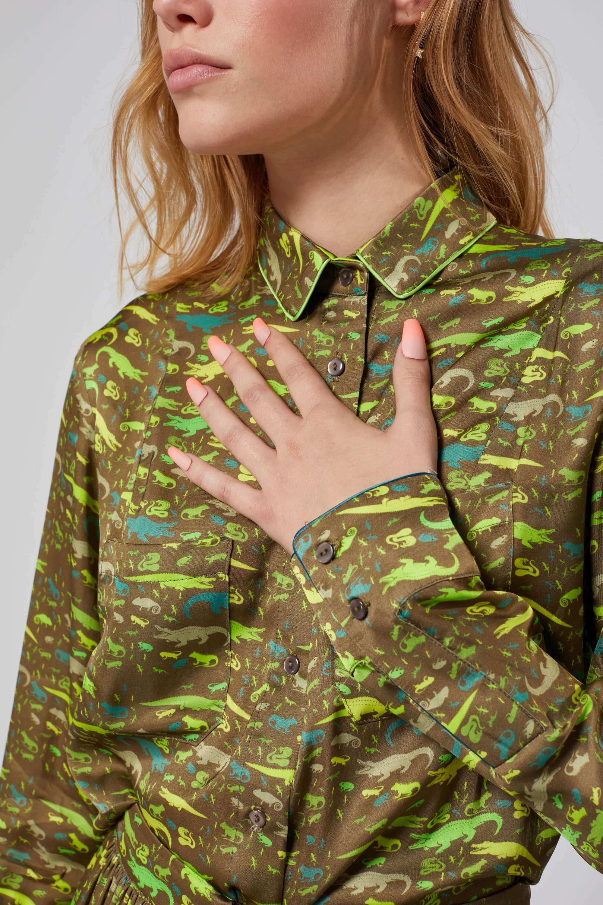 Chemise Dori en imprimé Eat Your Greens
