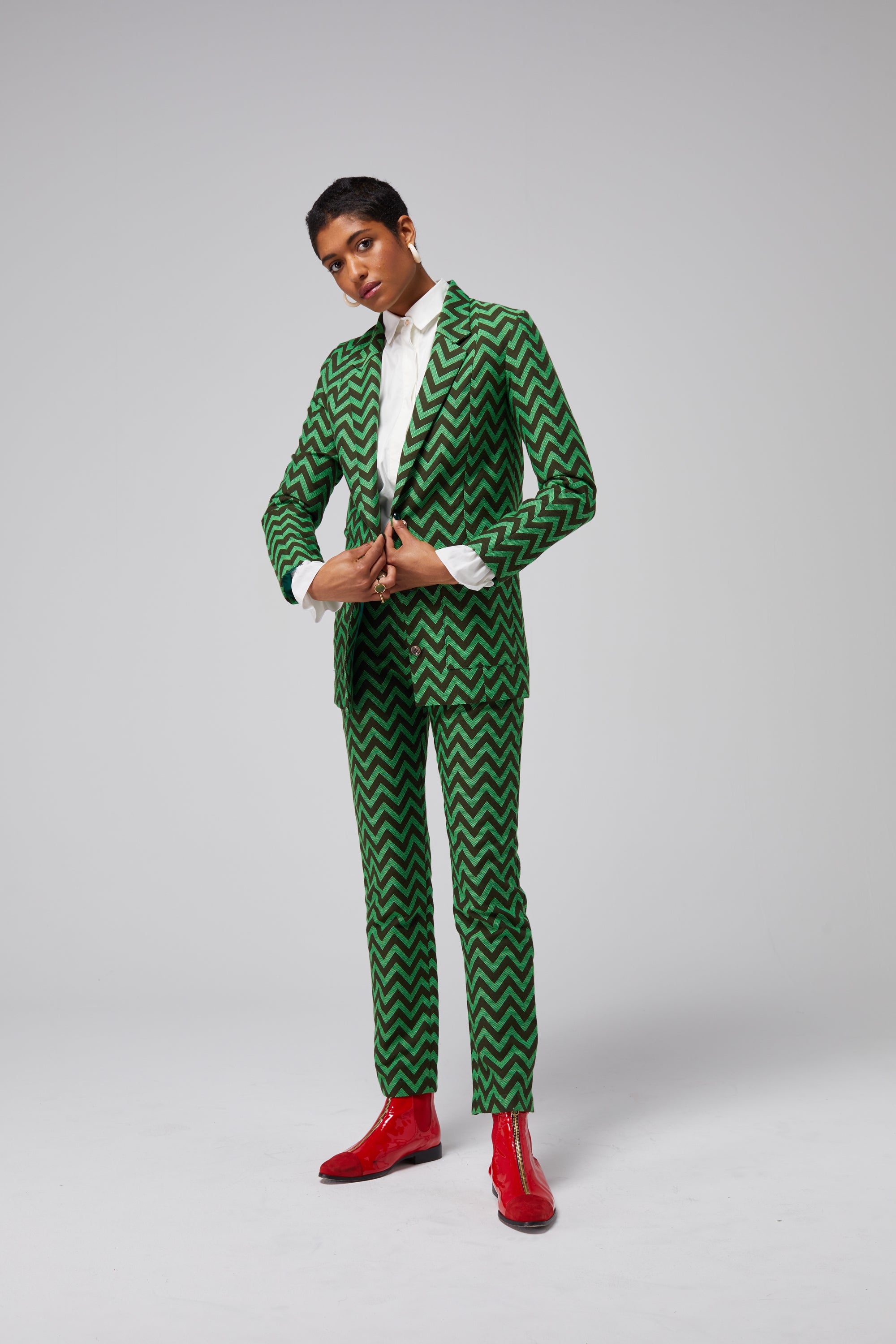 Sonny Crockett blazer in Forest Herringbones