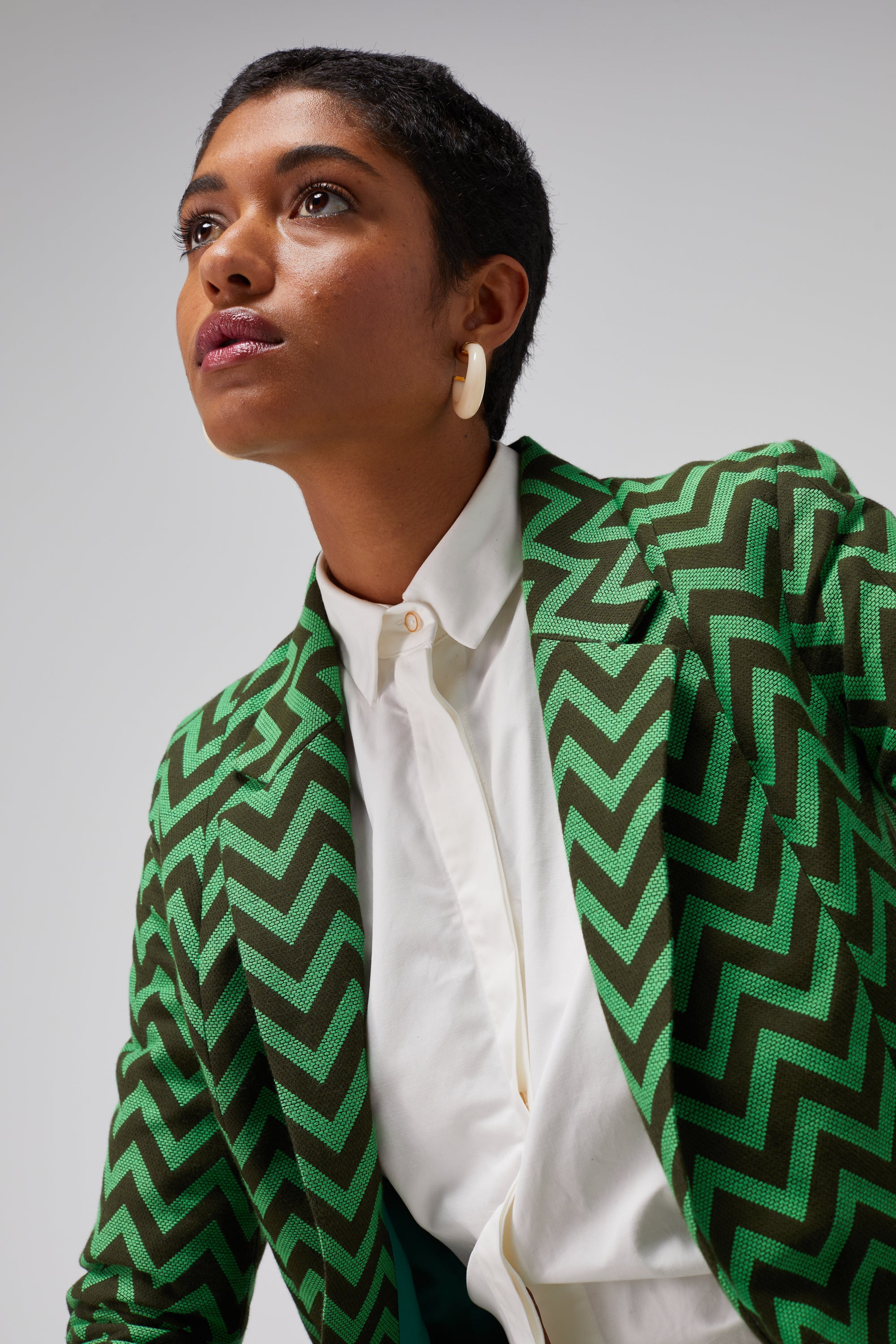 Sonny Crockett blazer in Forest Herringbones