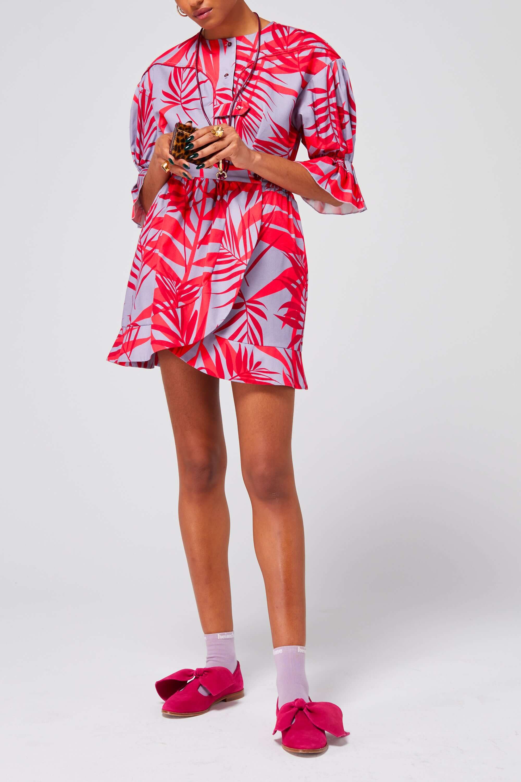 Austria skirt in Flamingo print | Heimstone