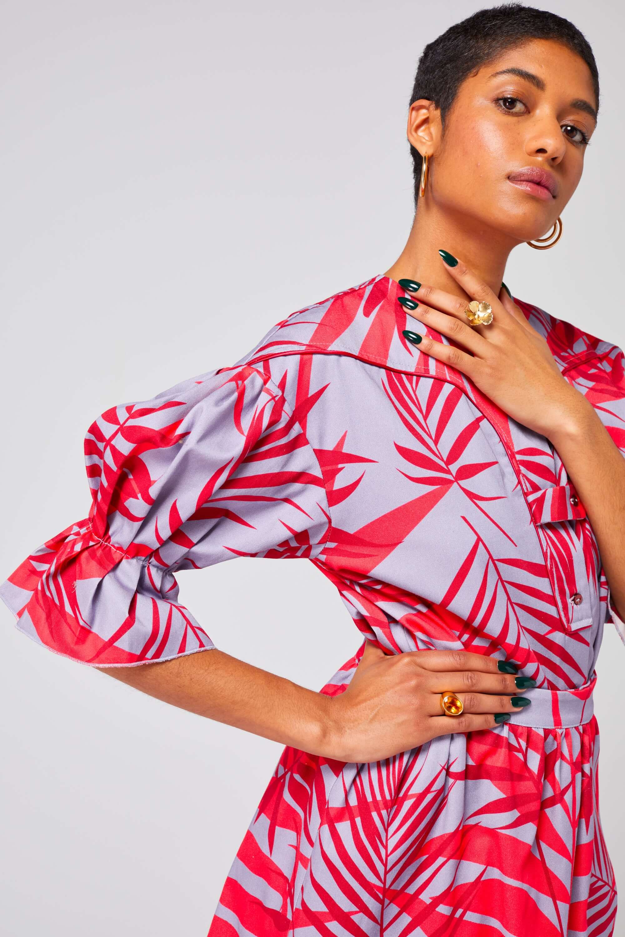 Beausserie shirt in Flamingo print | Heimstone