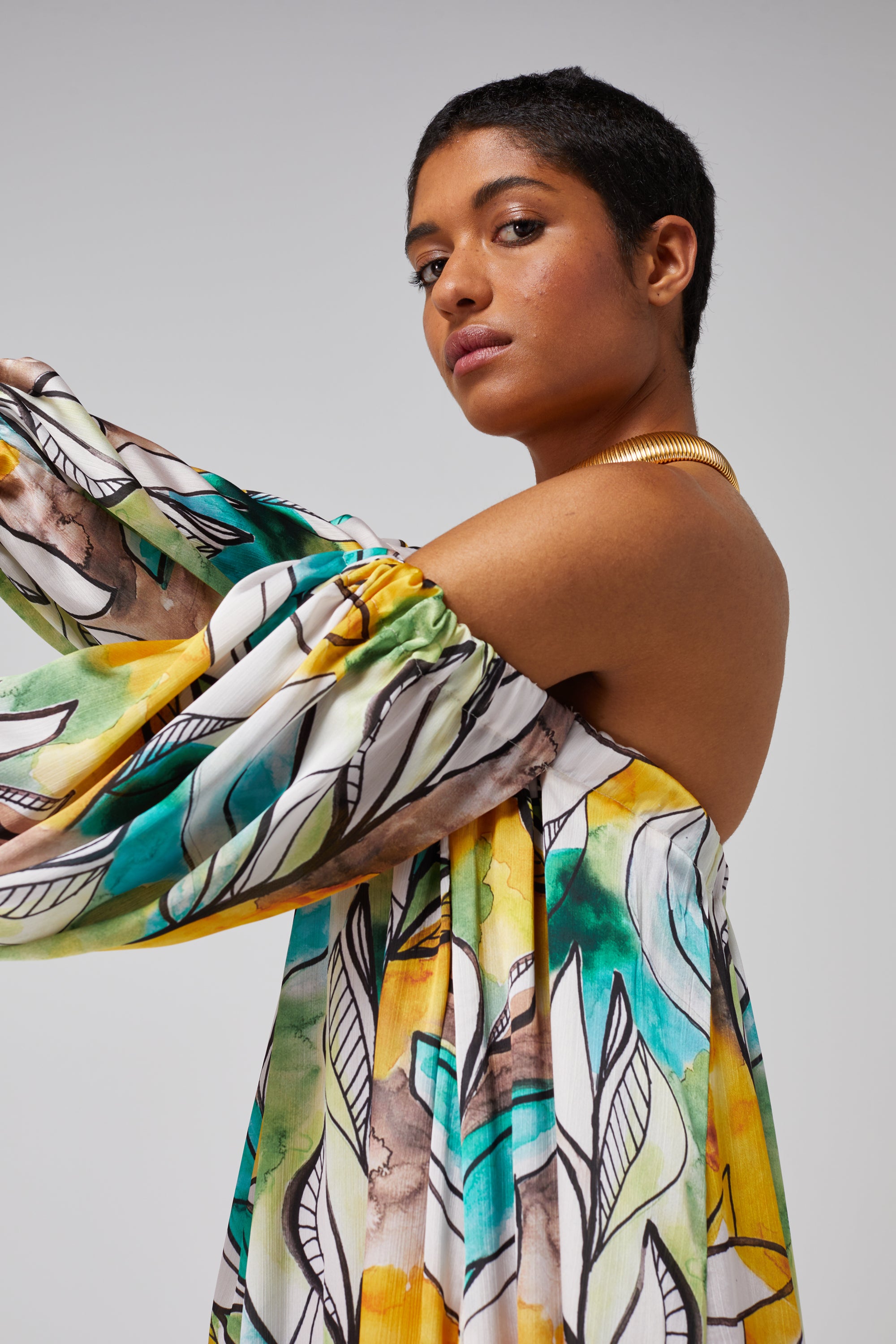 Penelope dress in Landscape print