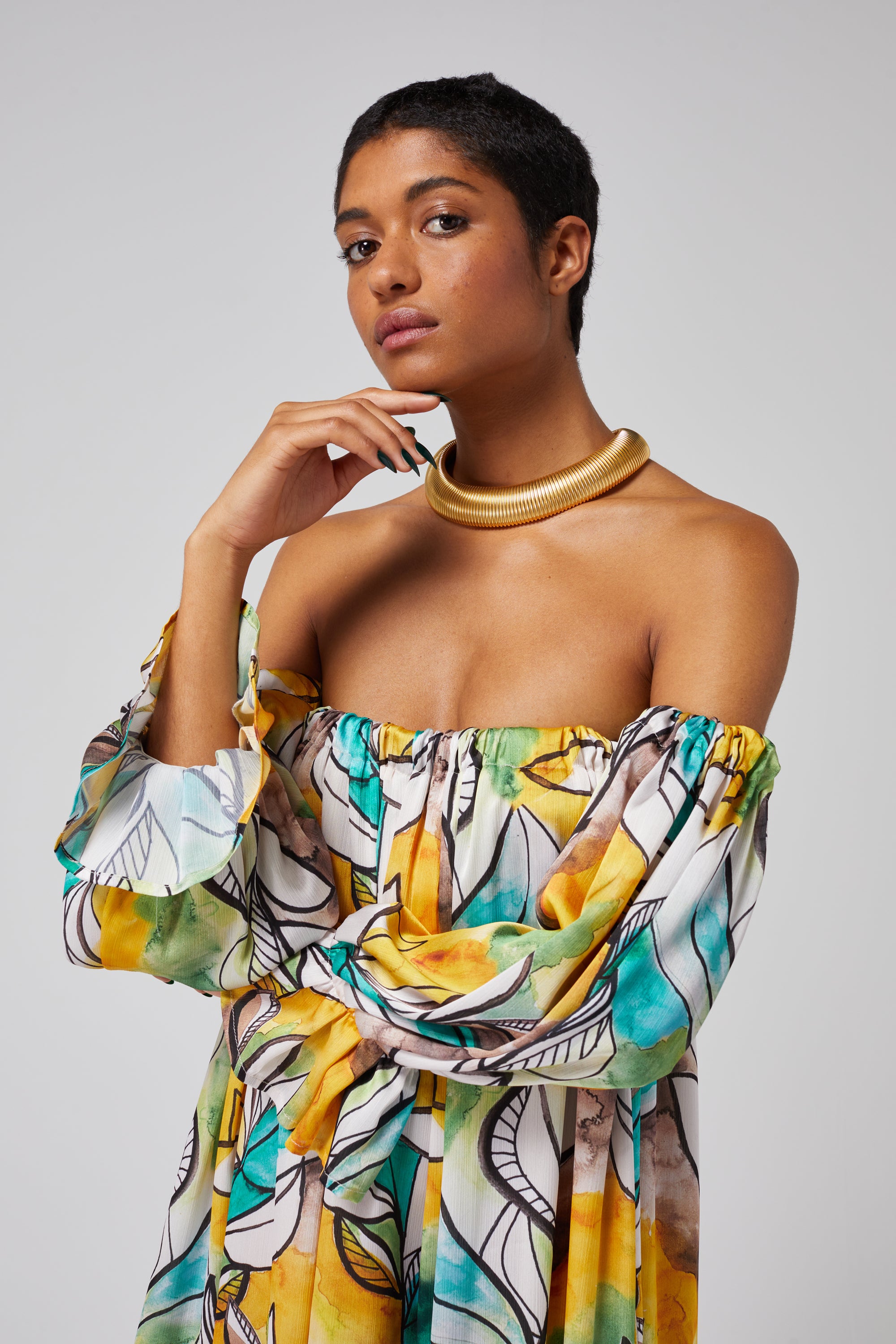 Penelope dress in Landscape print