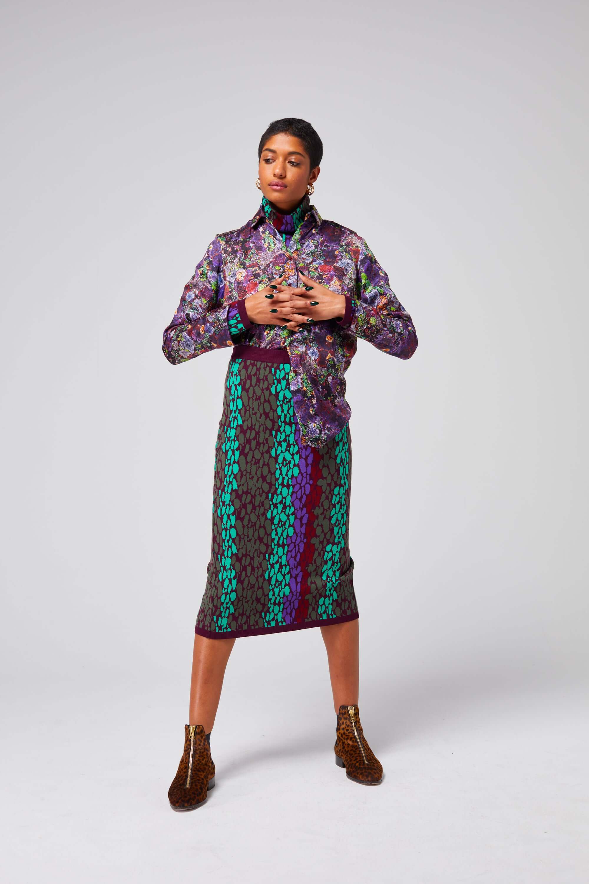 Fox skirt in Écaille knit