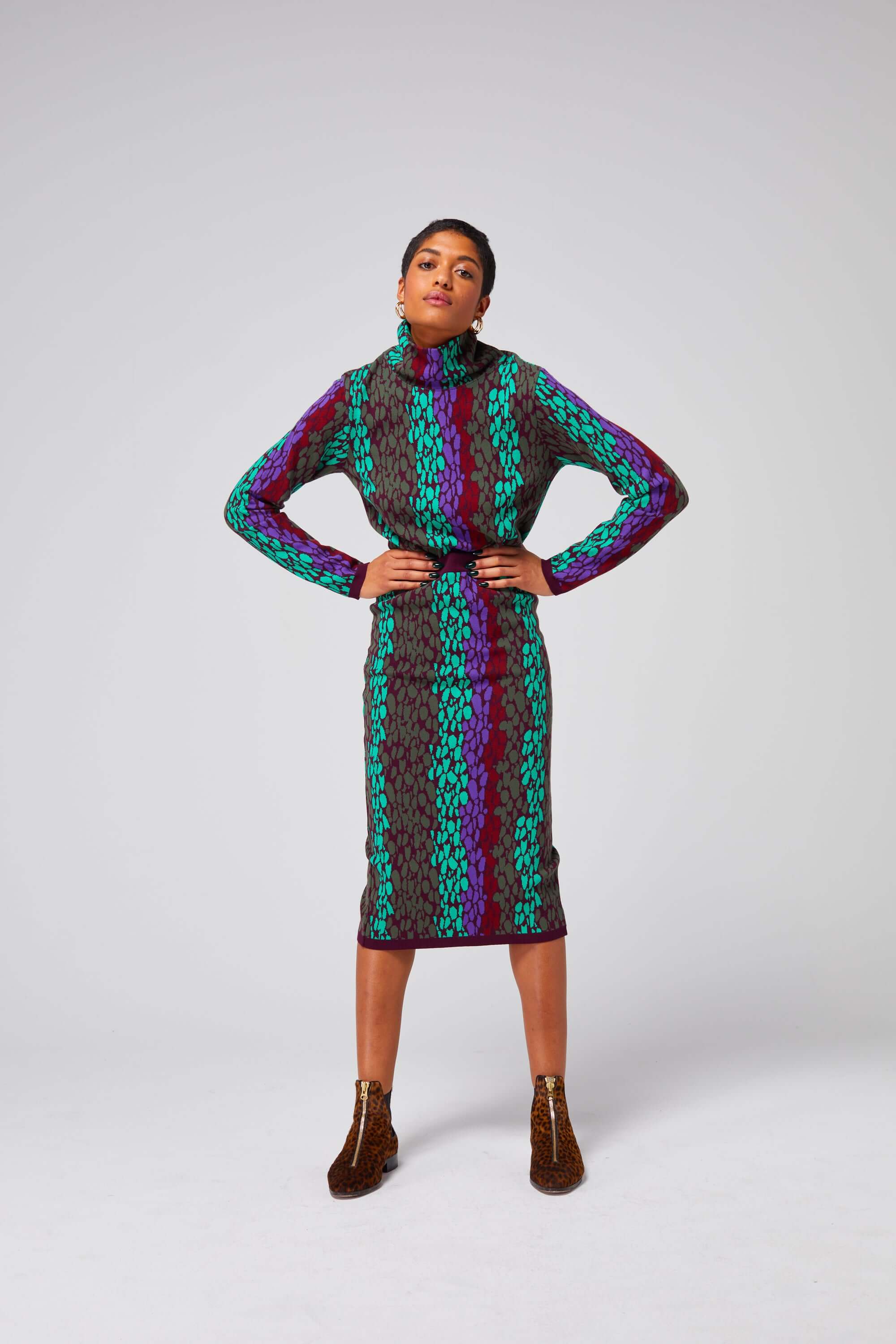 Fox skirt in Écaille knit