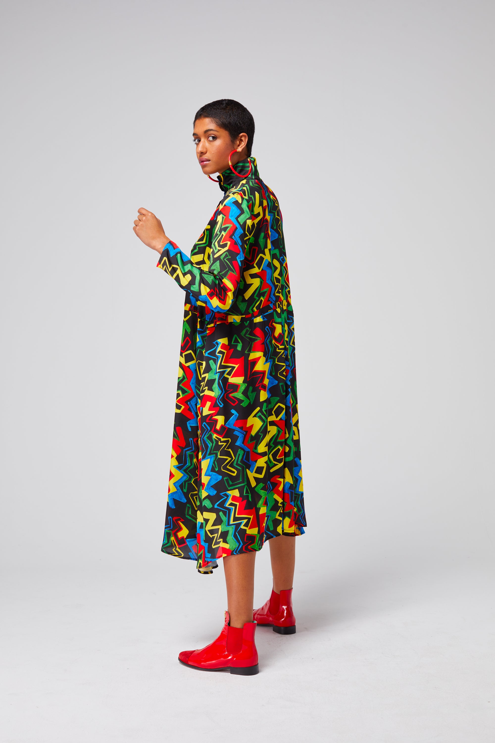 Robe Java en imprimé Électrique