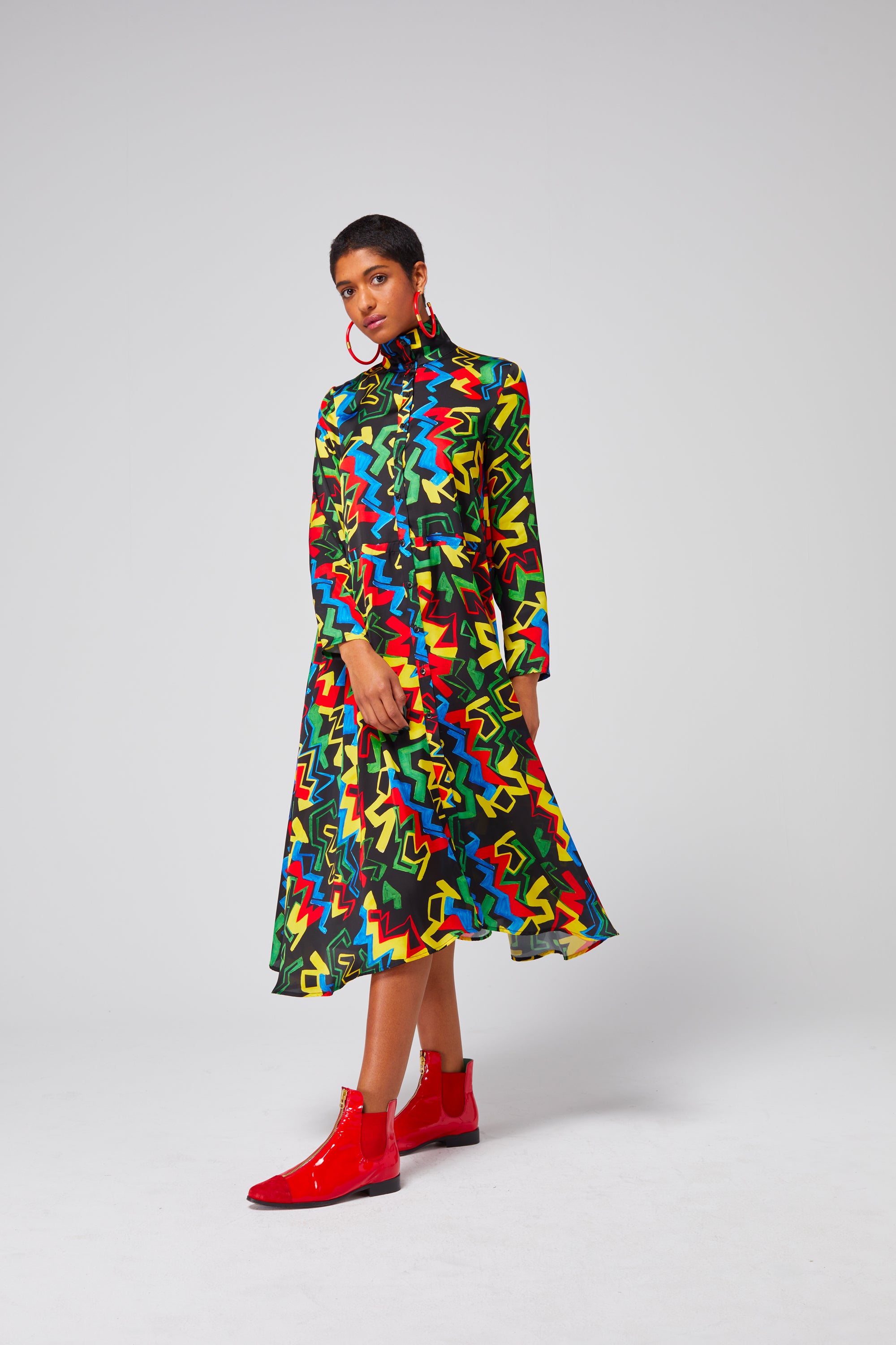 Robe Java en imprimé Électrique