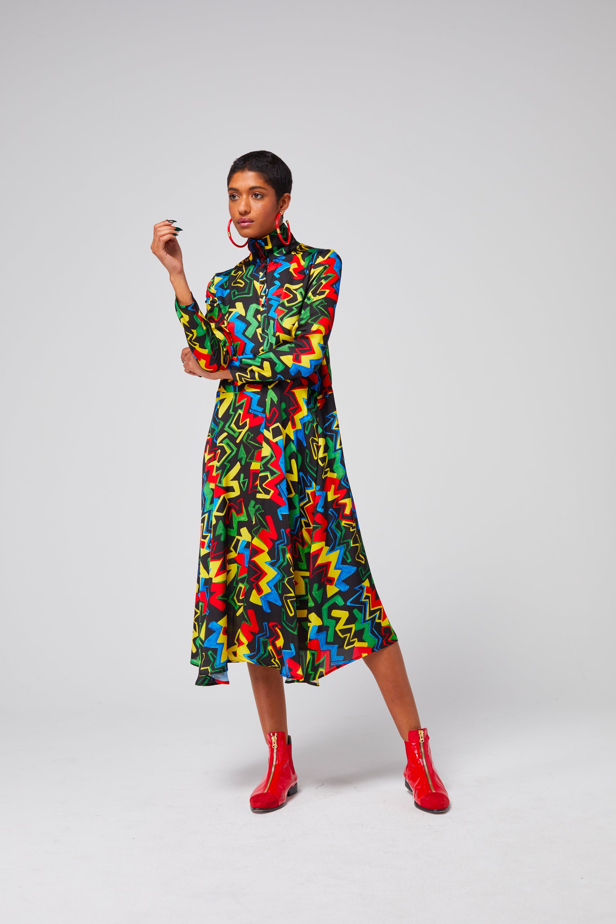 Robe Java en imprimé Électrique