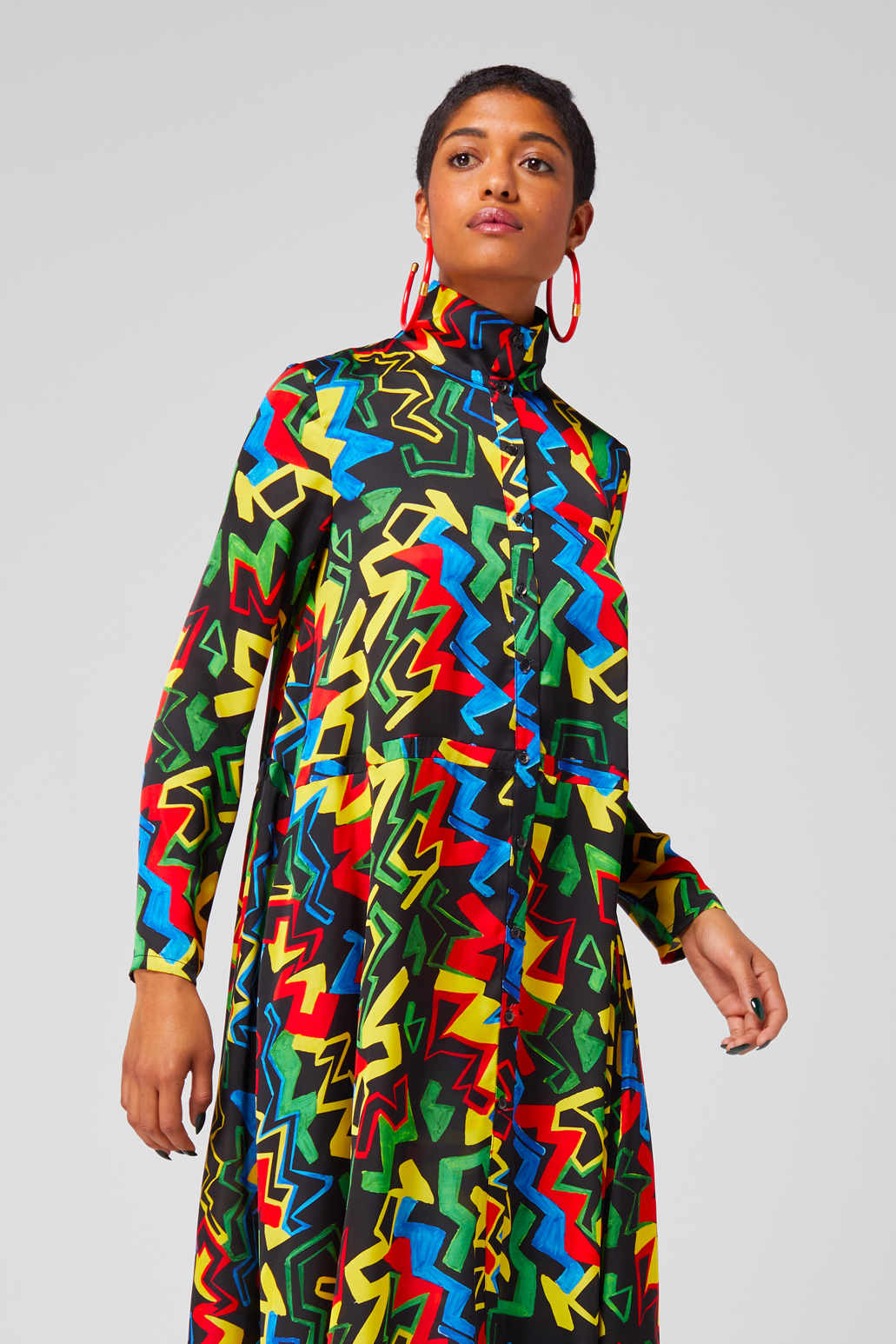 Robe Java en imprimé Électrique