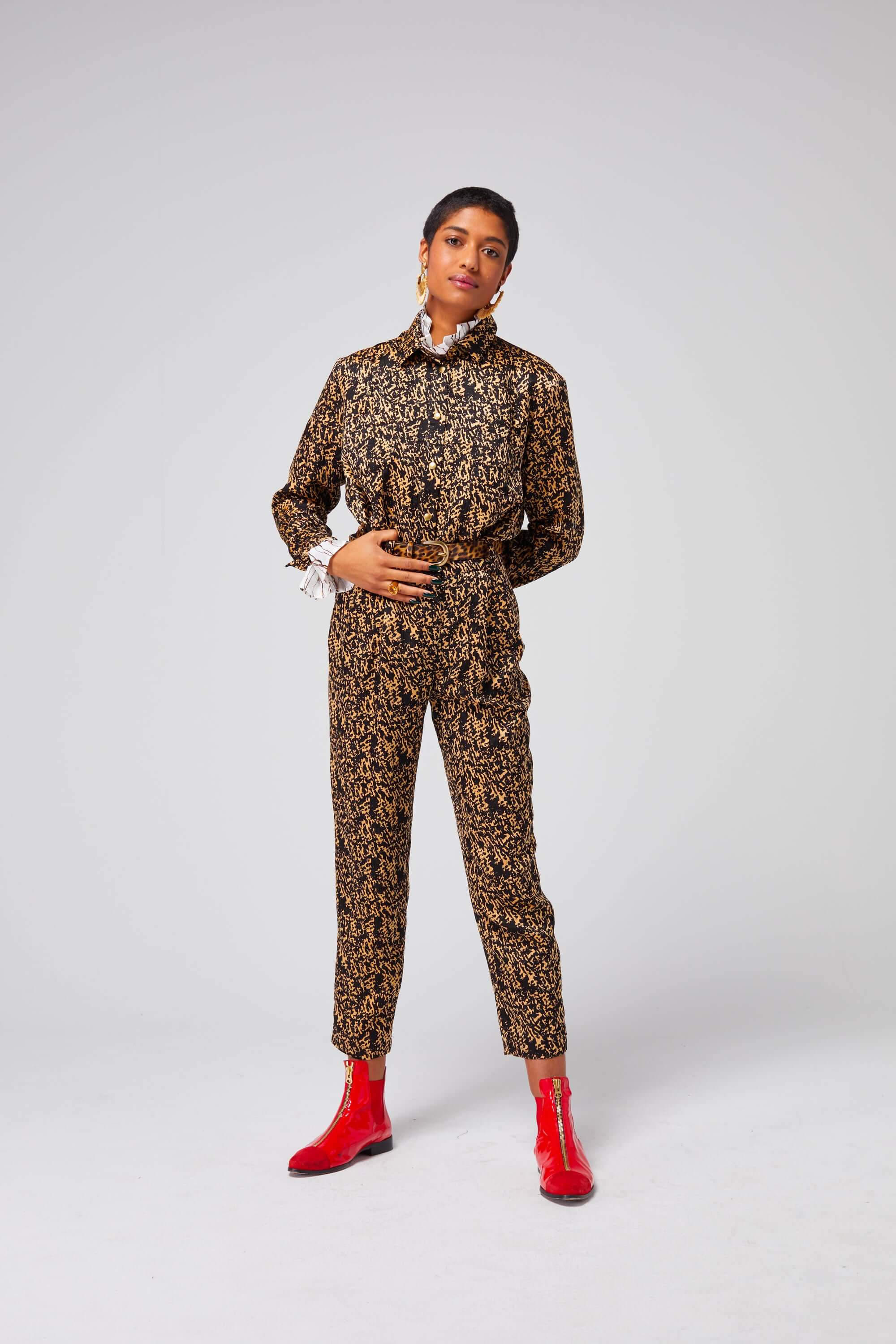 Dori shirt in Gold Camouflage