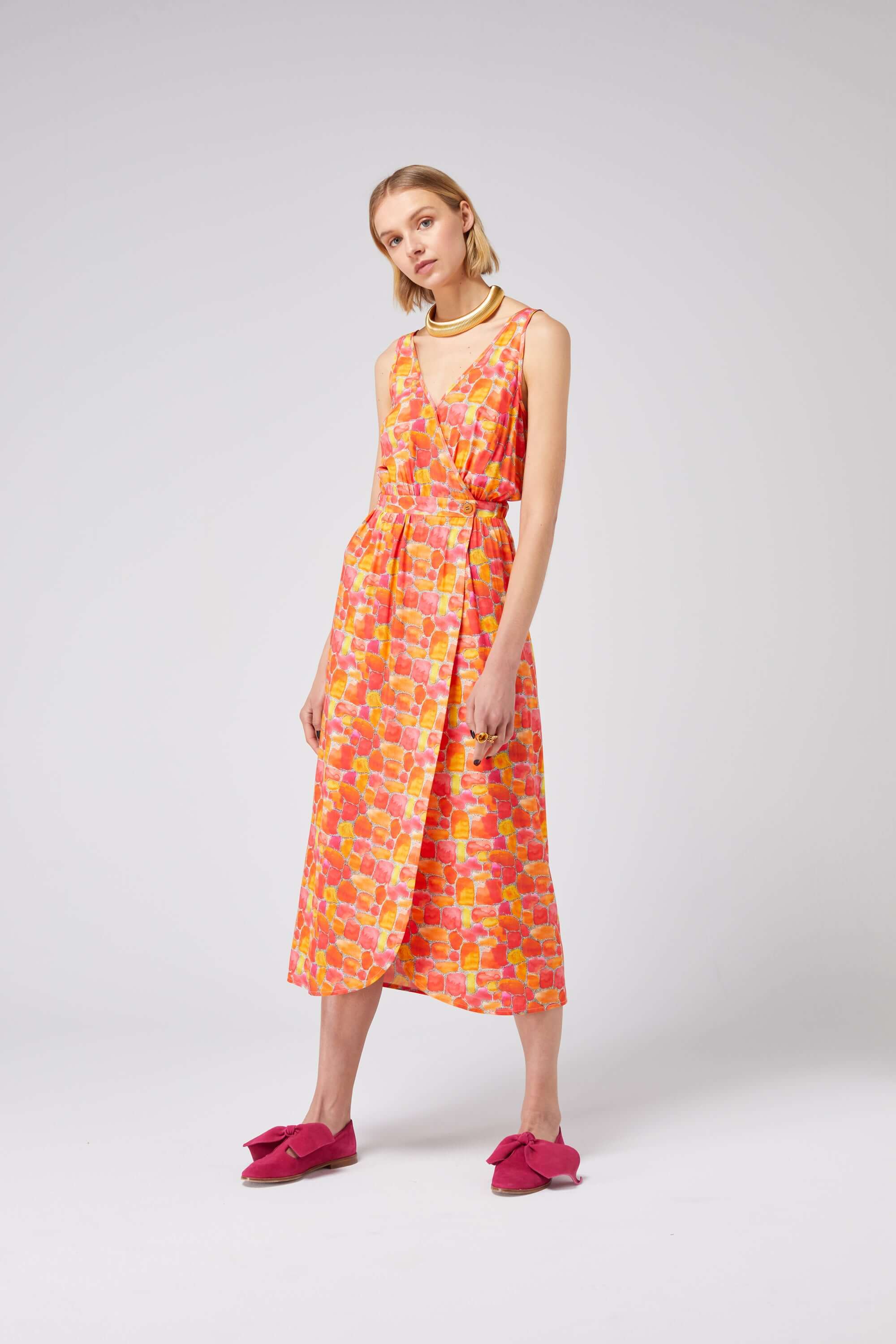 Austria dress in Sun Kiss print | Heimstone