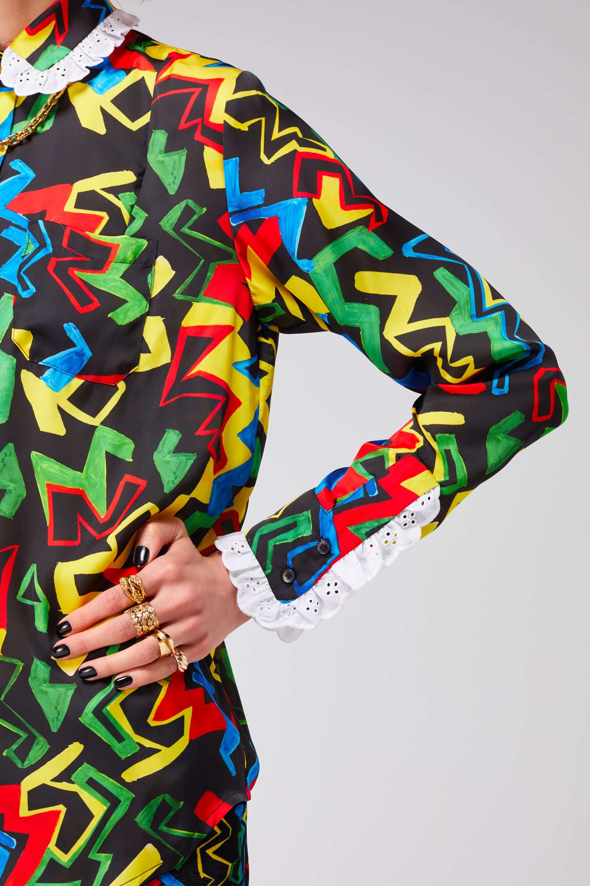 Chemise Dori en imprimé Electrique