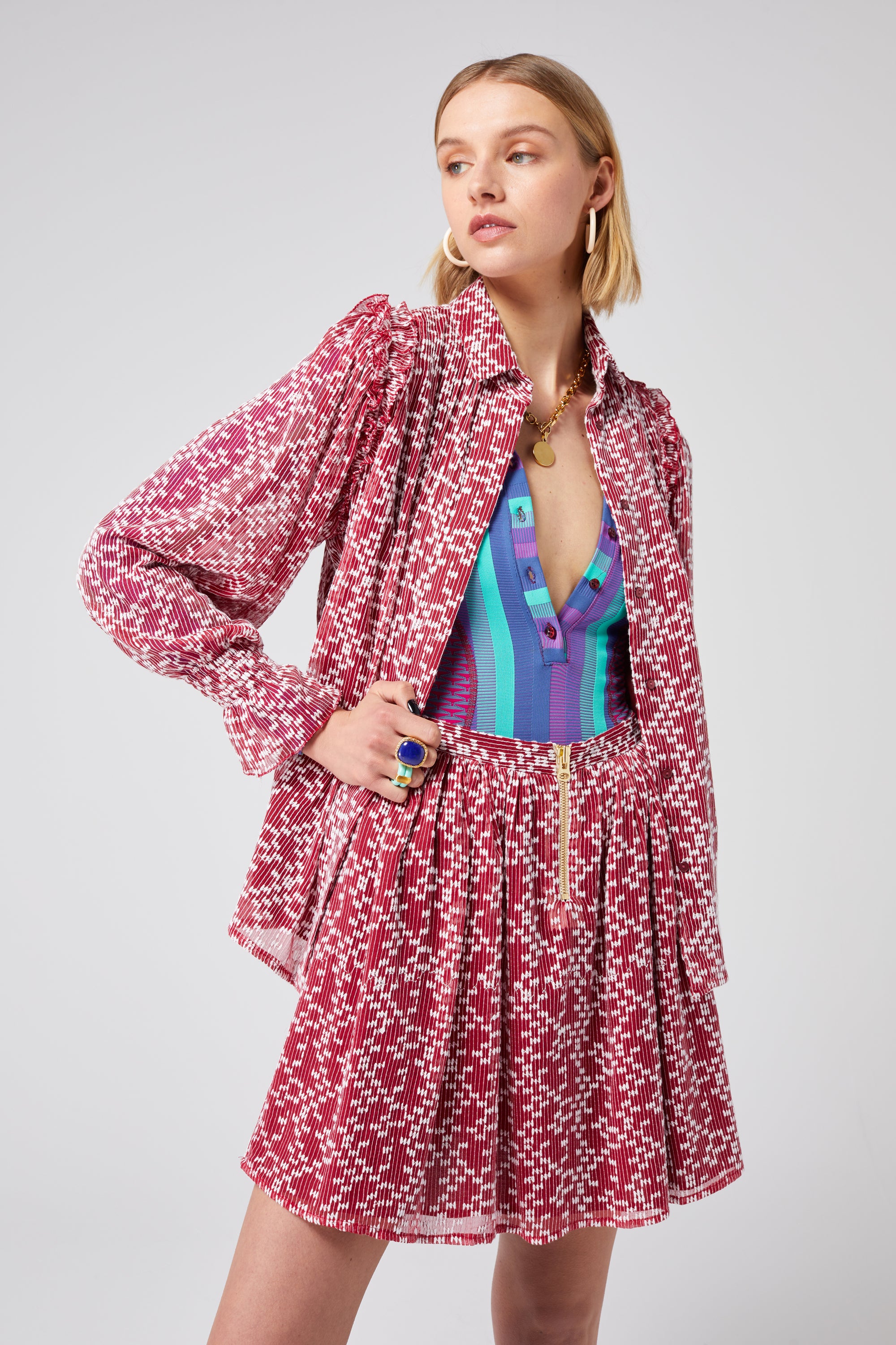 Orso tutu in pomegranate plumetis