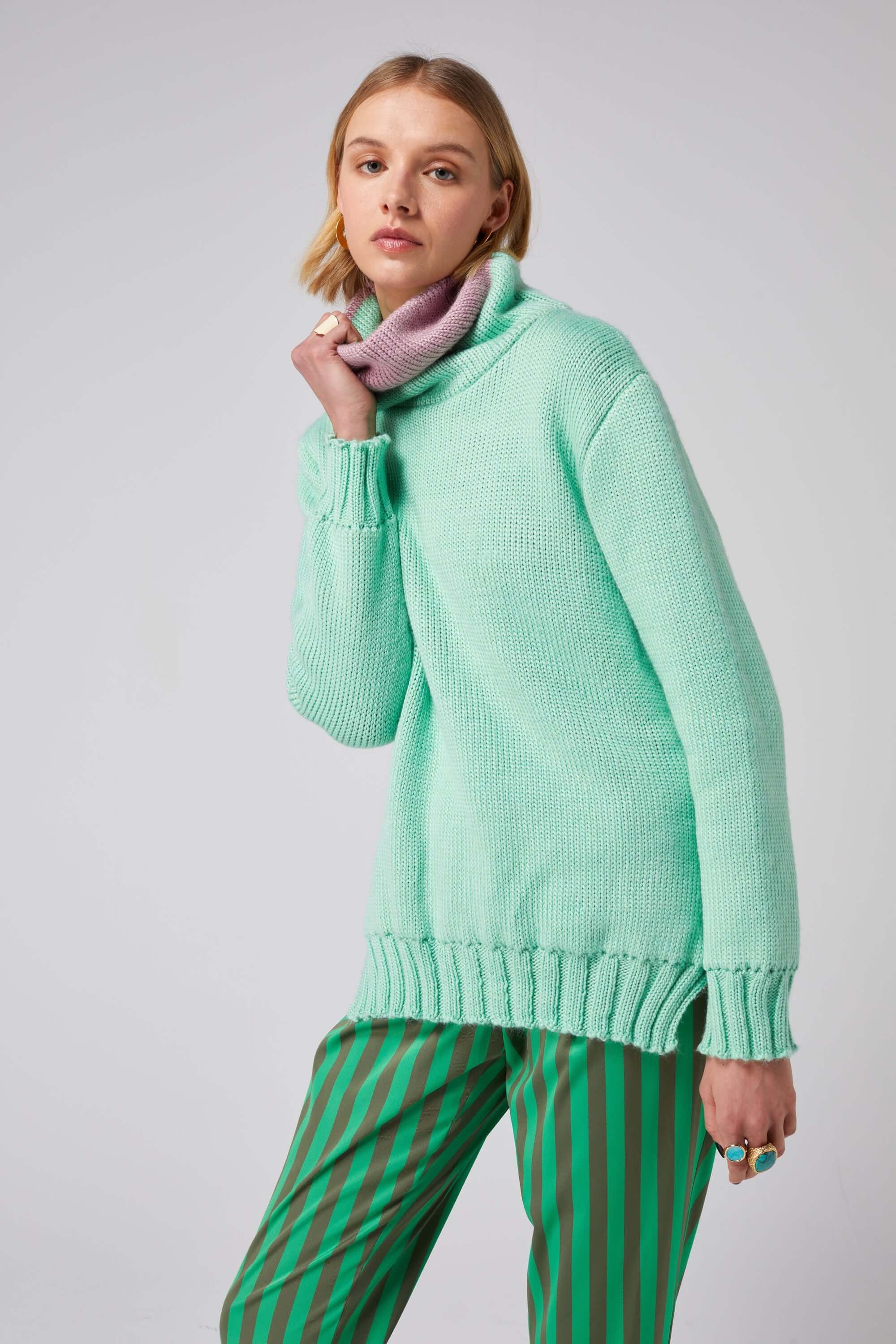 Bobbi sweater in Lake knit | Heimstone