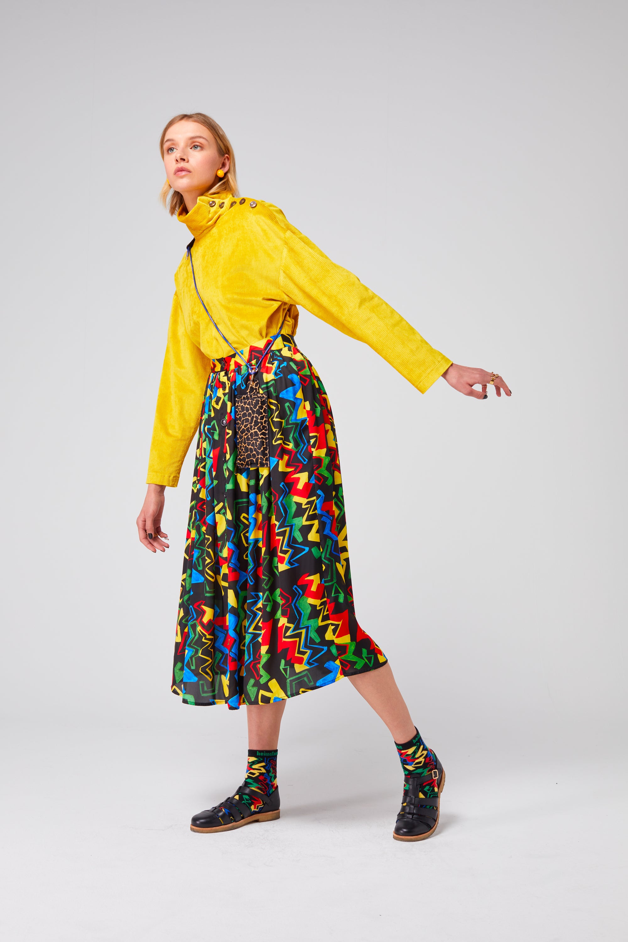 Jupon Orso en imprimé Velours Électrique