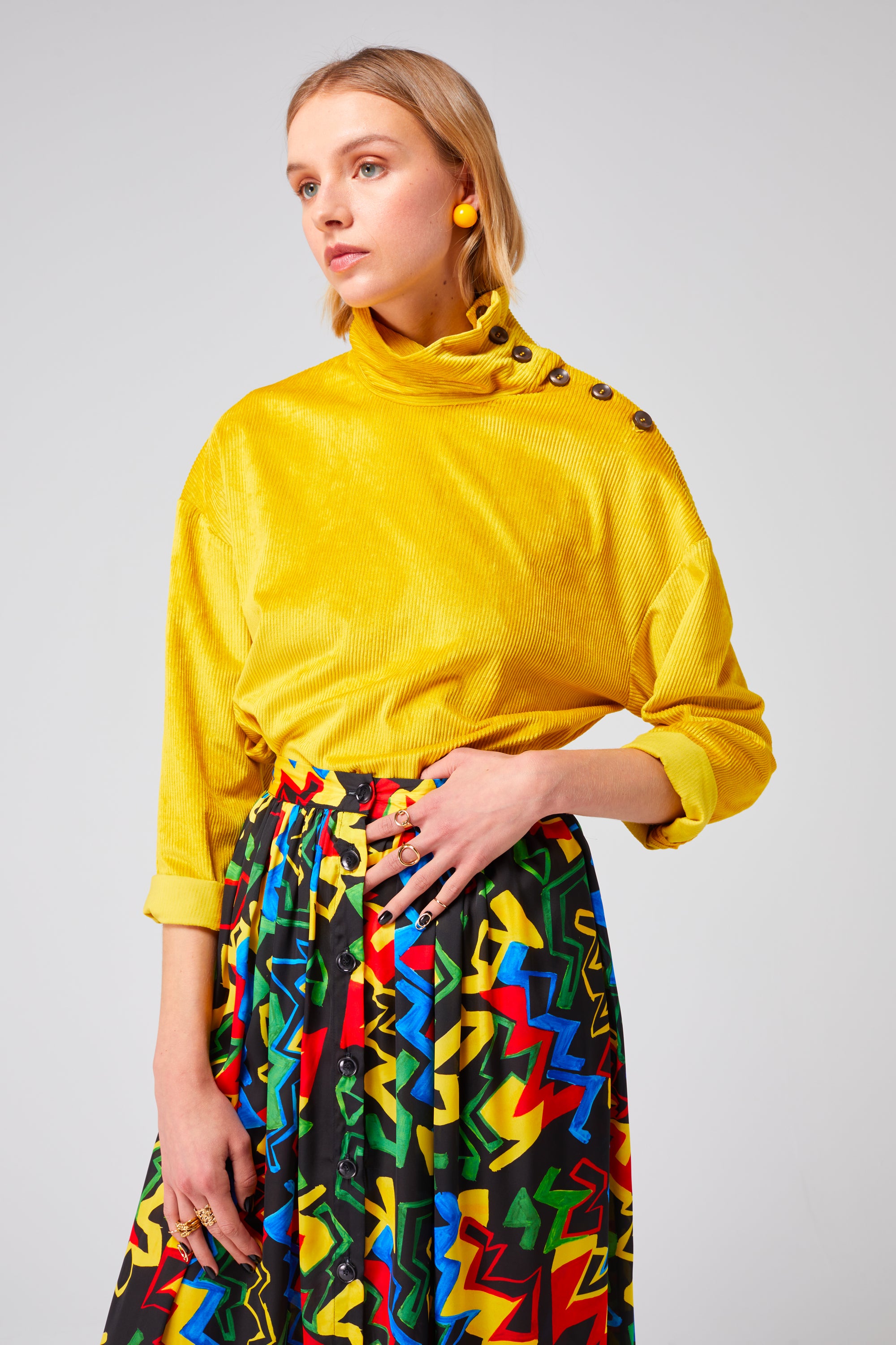 Jupon Orso en imprimé Velours Électrique