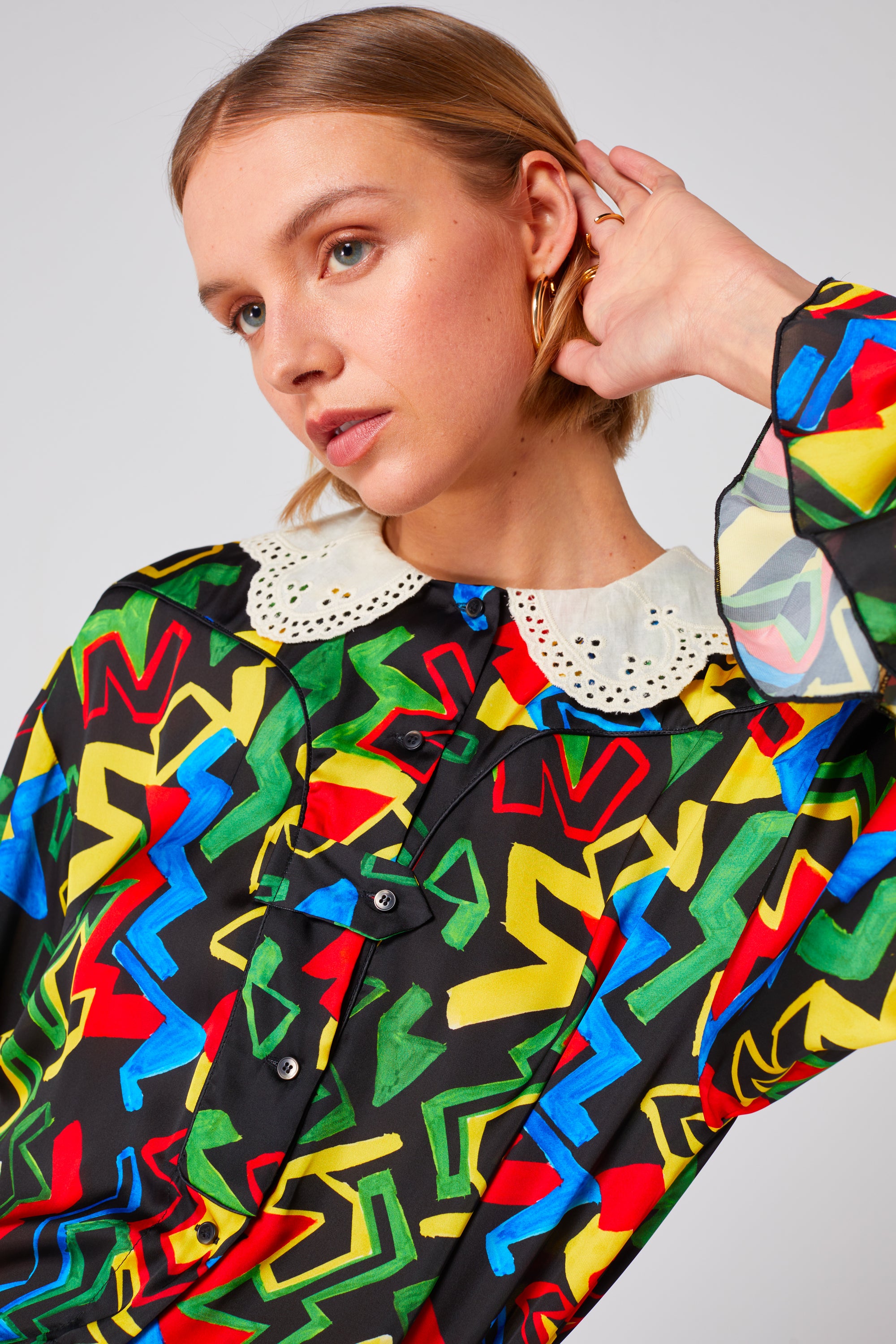 Trigalière shirt in Electric print