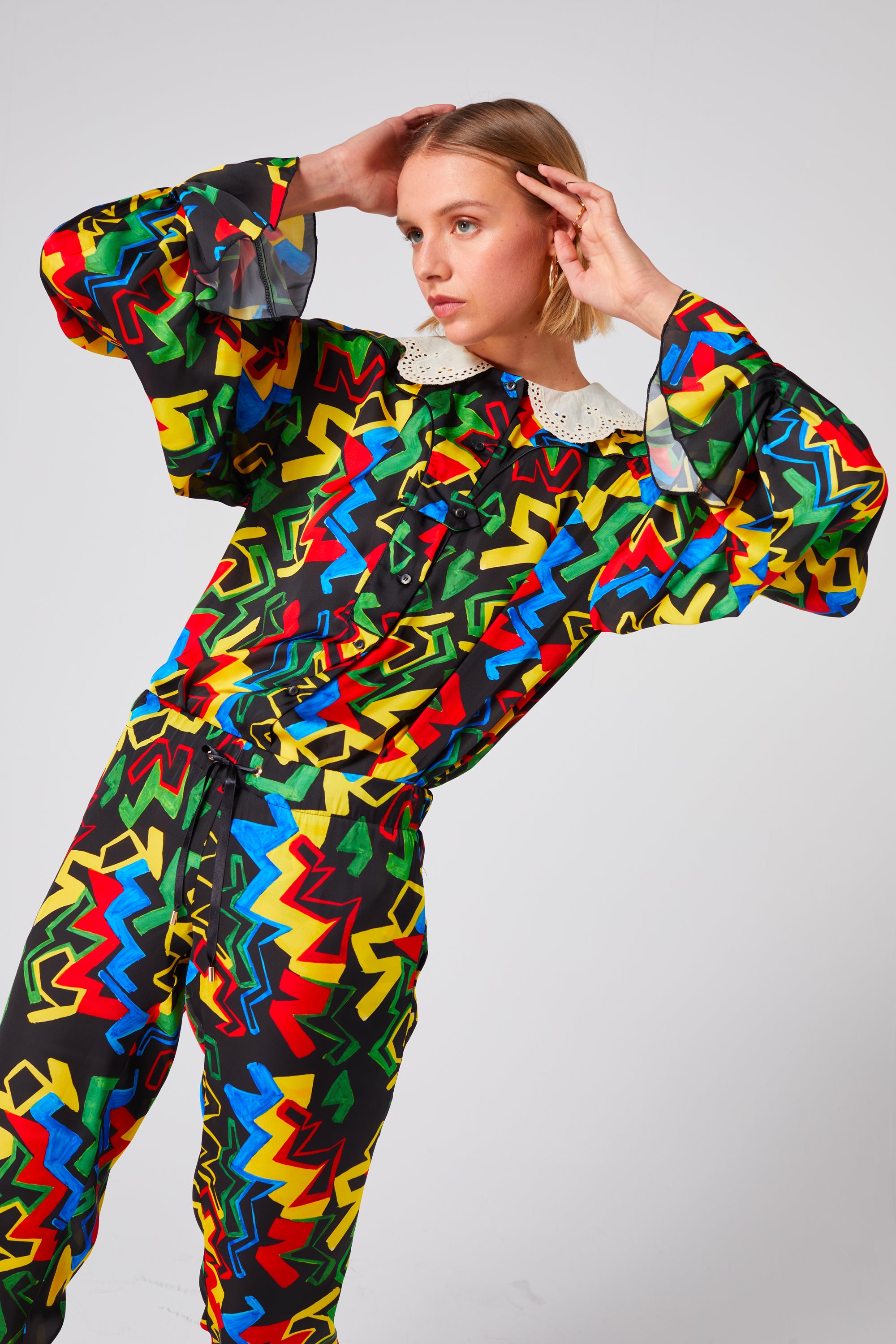 Trigalière shirt in Electric print