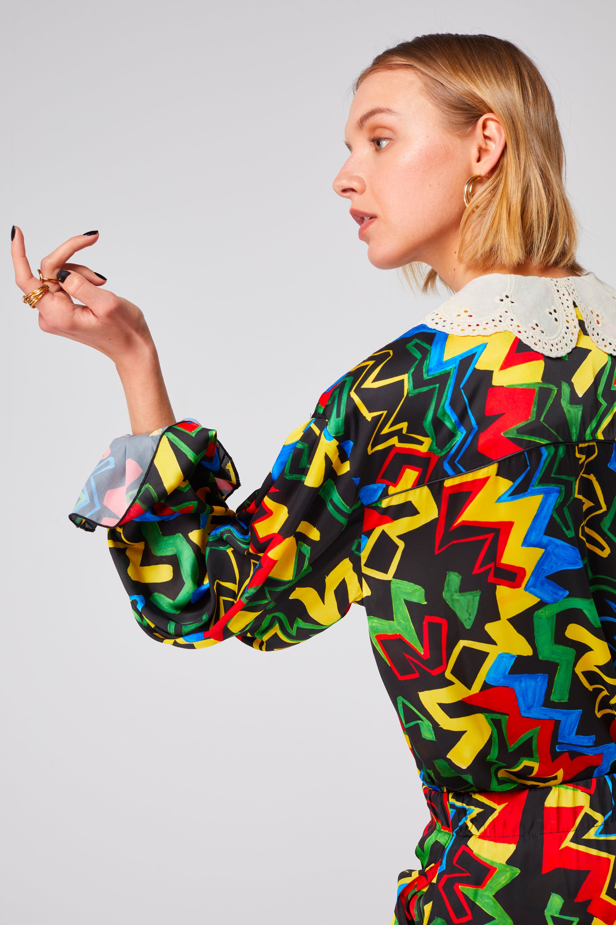 Trigalière shirt in Electric print