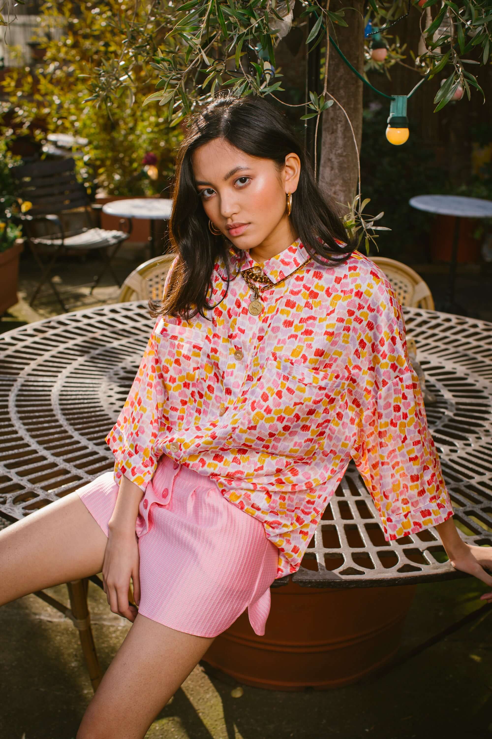 Astrée shirt in Palette print | Heimstone