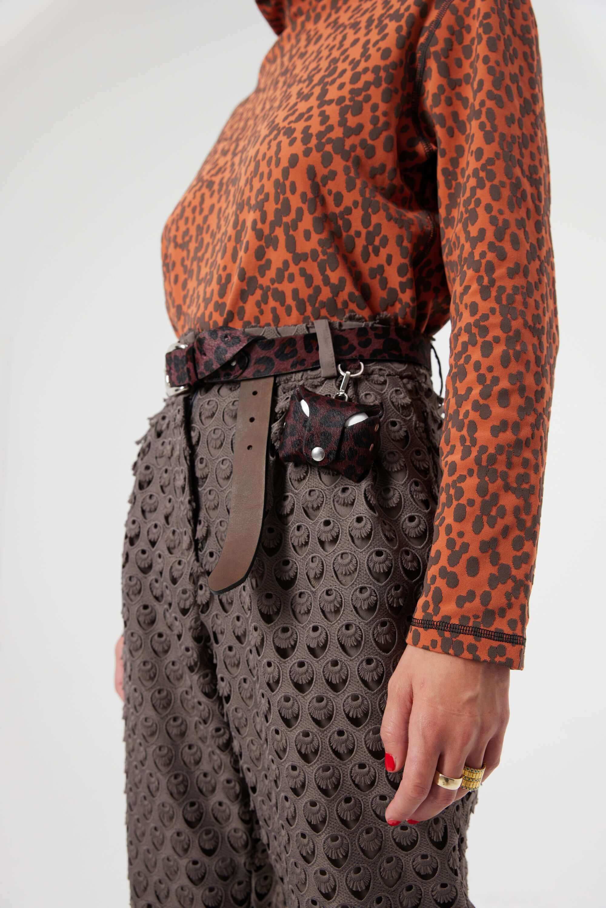 Pantalon Gabriel en dentelle Charbon