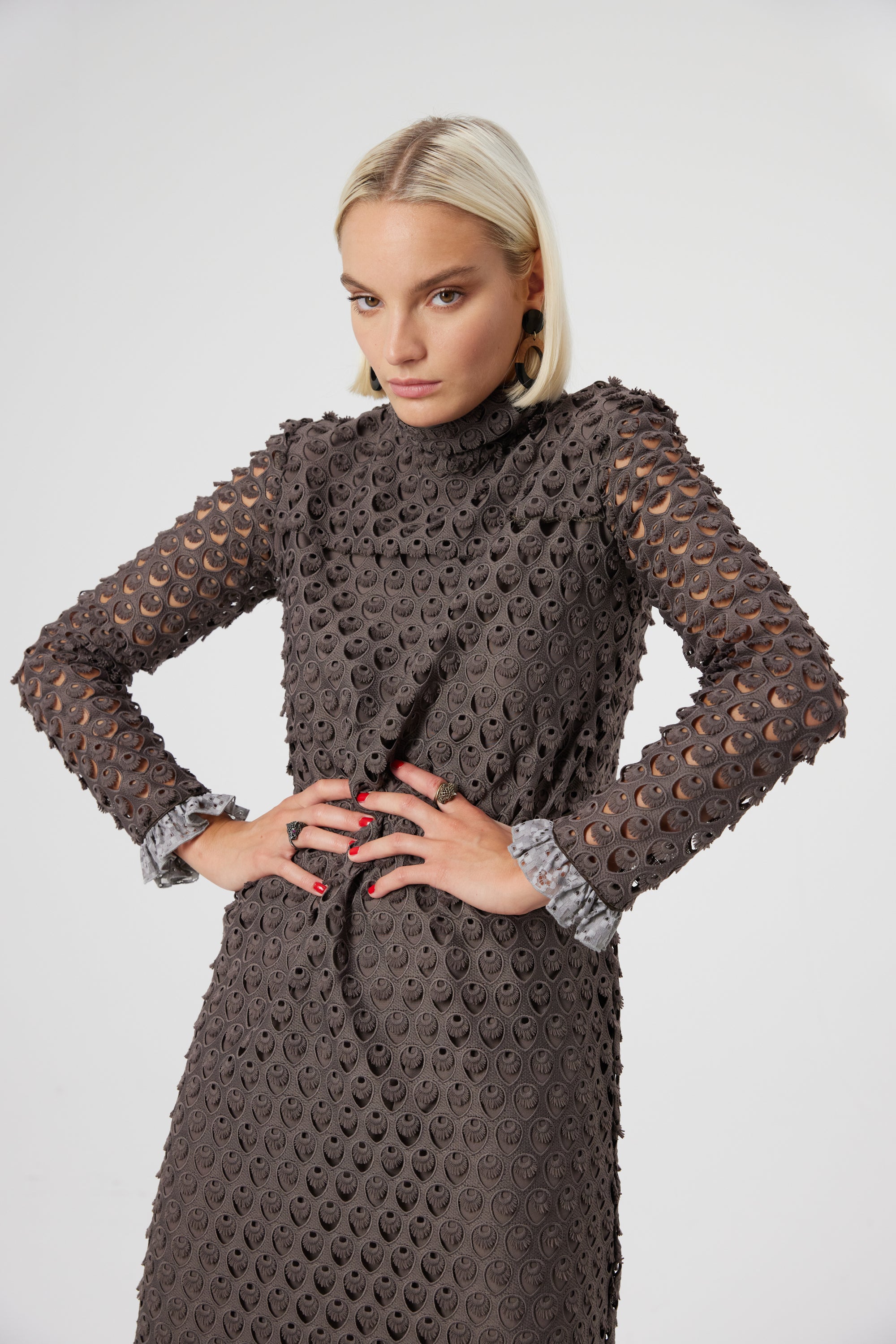 Marshall dress in Charbon lace