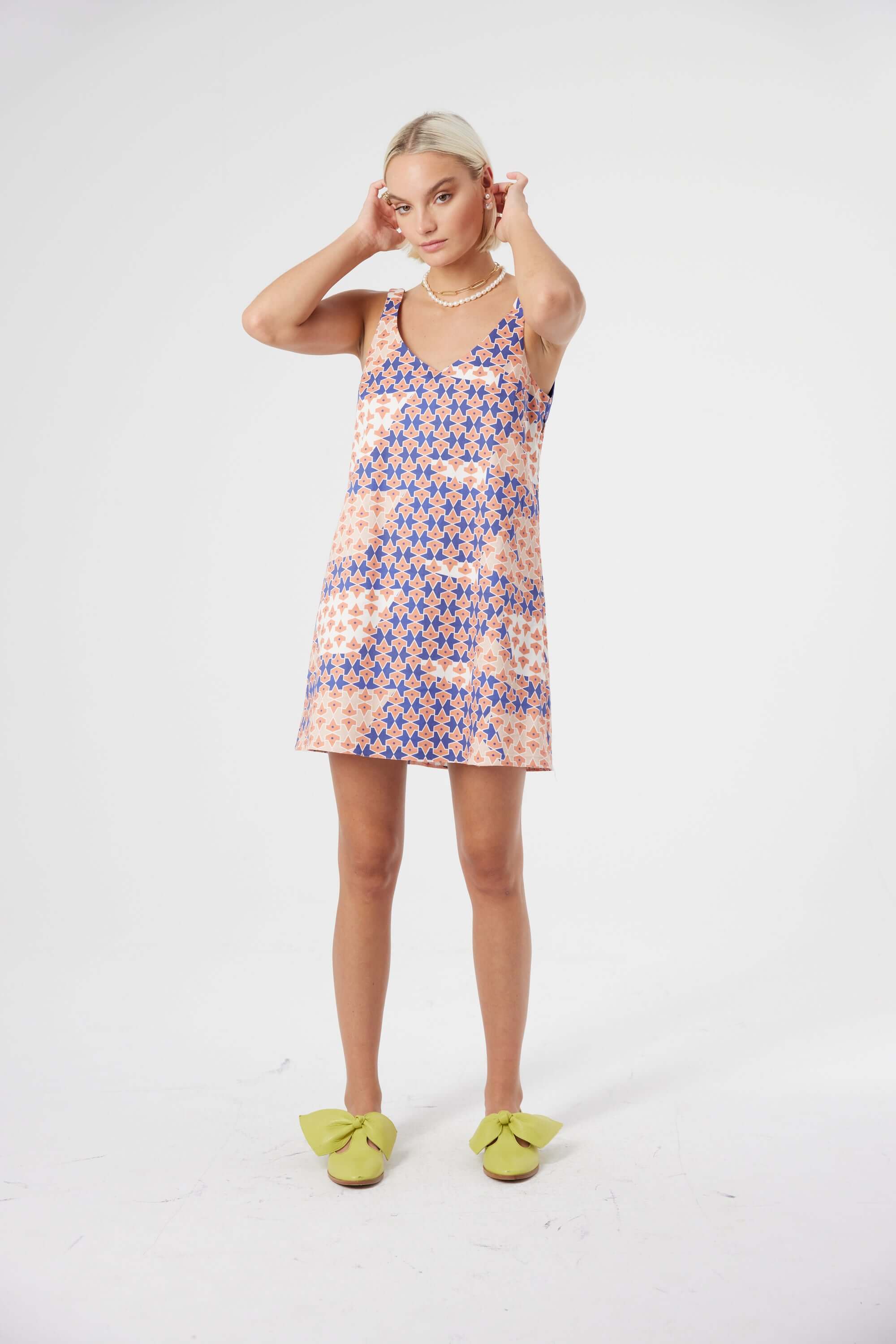 Erié dress in Mosaic print