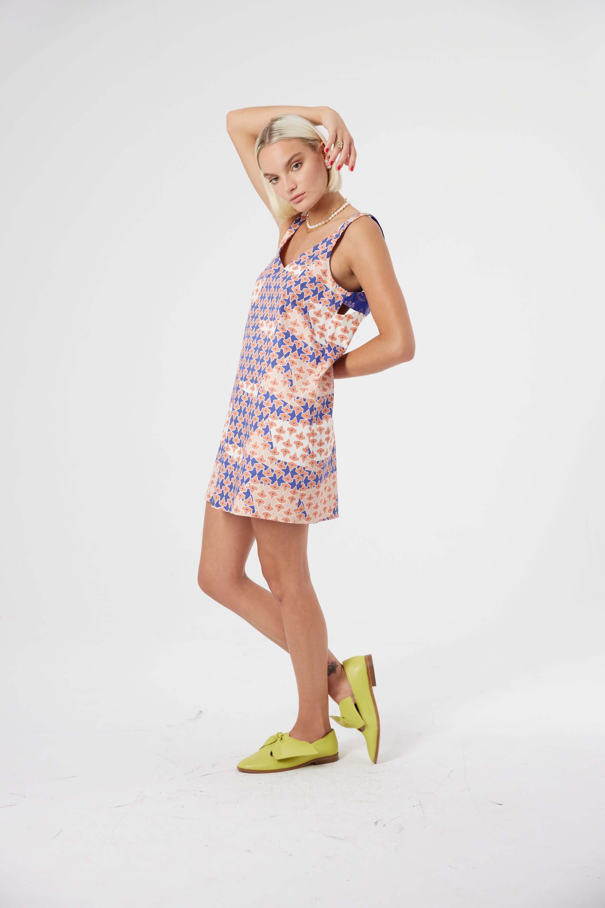 Erié dress in Mosaic print