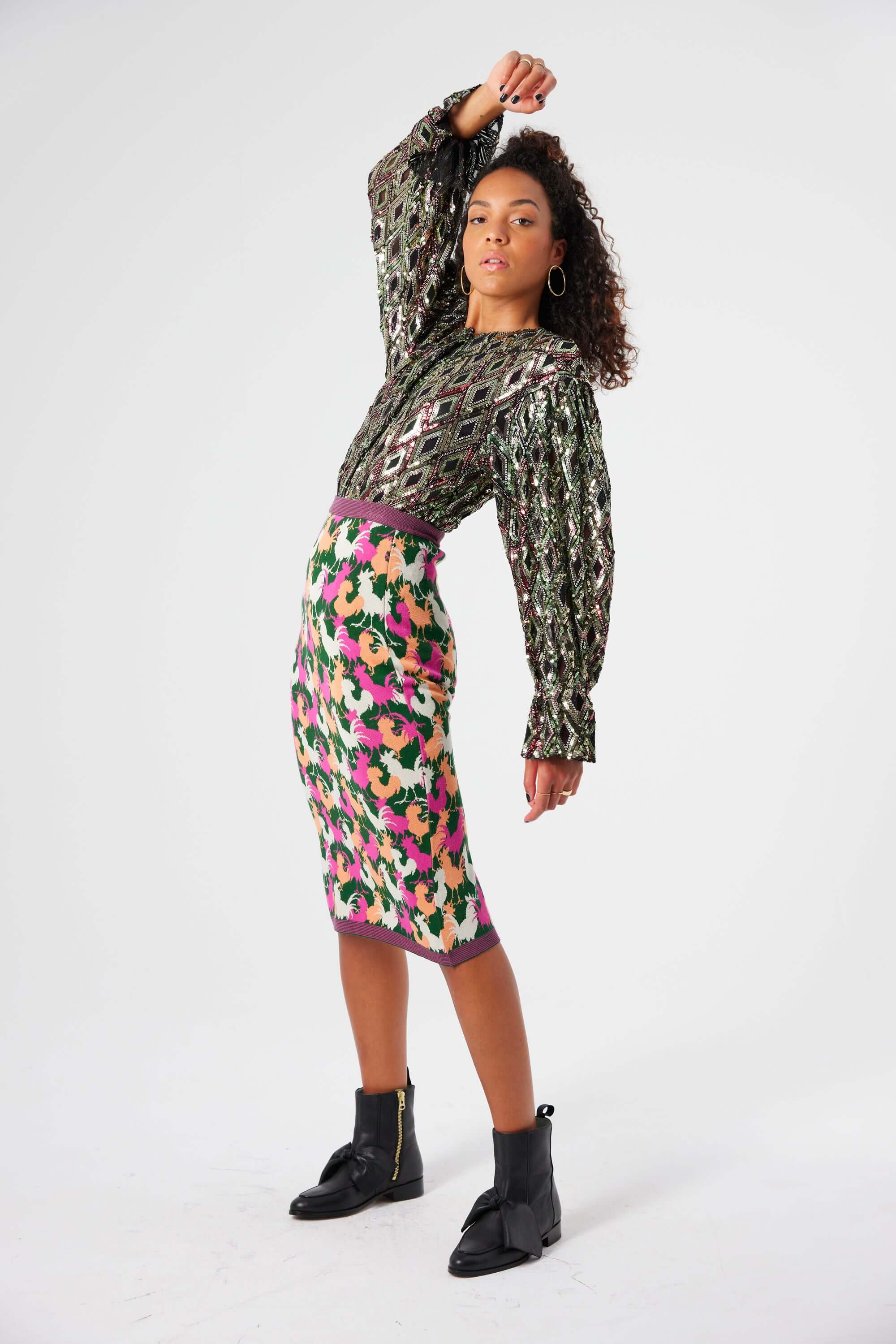 Jupe Fox en maille Coco