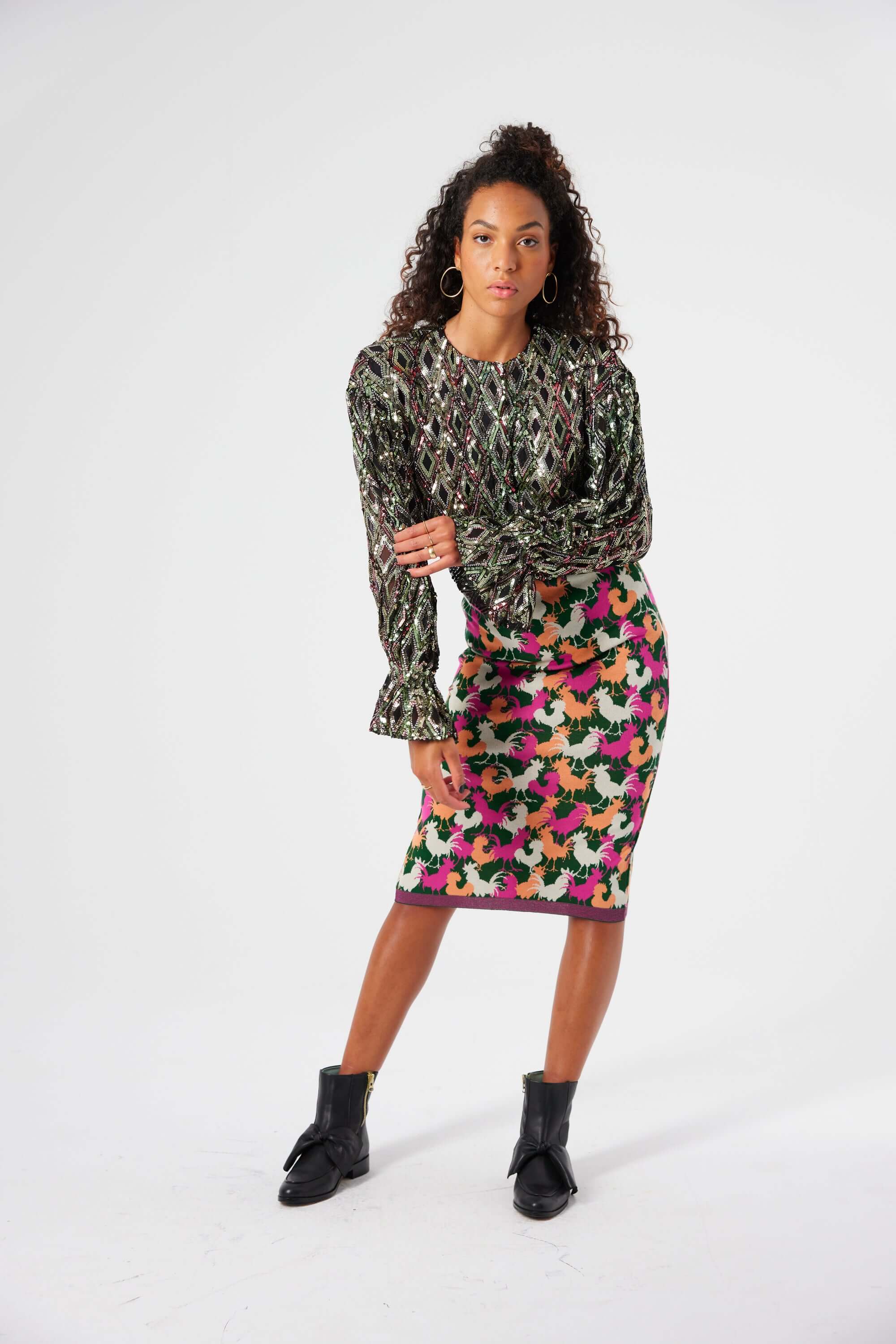 Jupe Fox en maille Coco