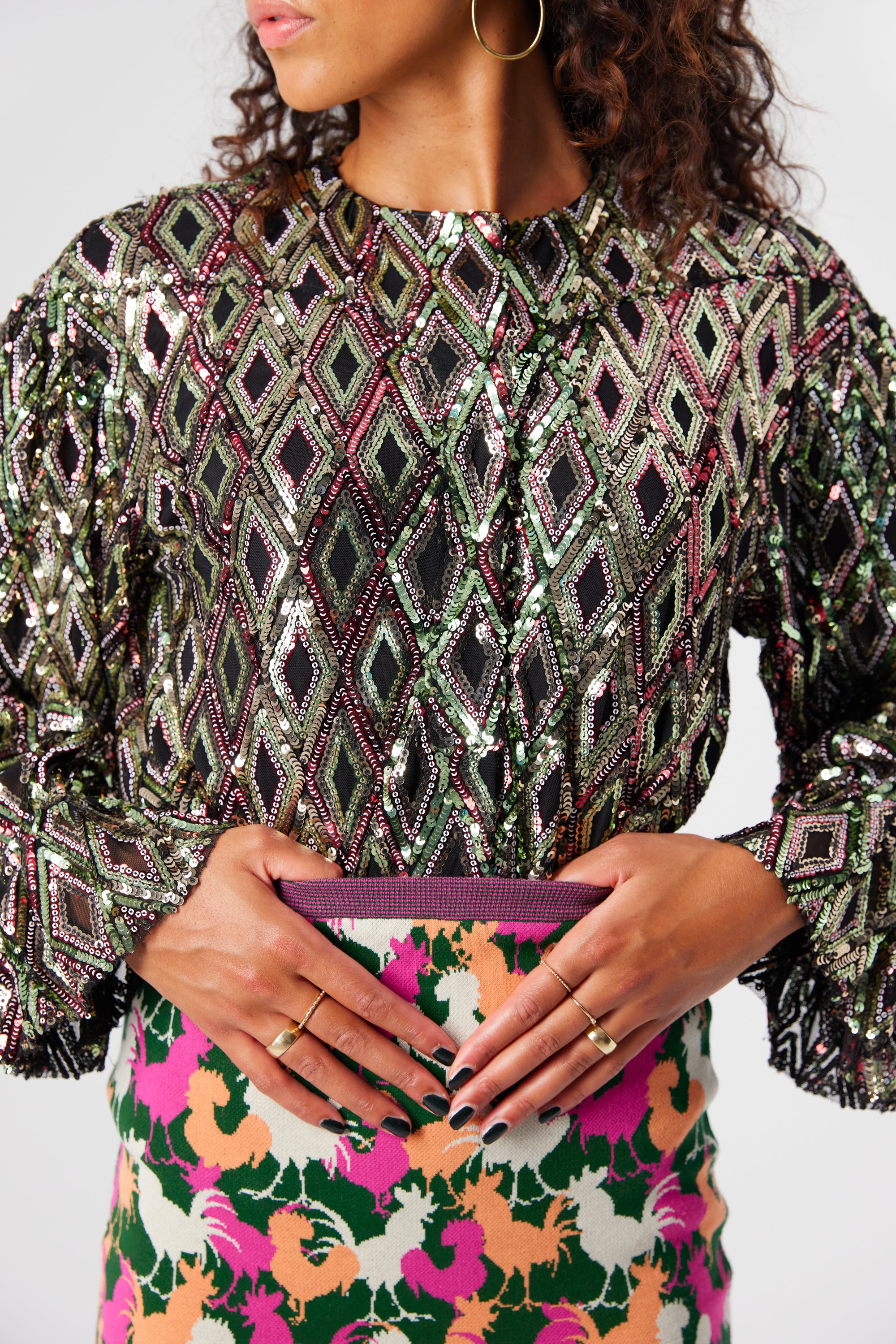 Chemise Trigalière en sequin Jazz