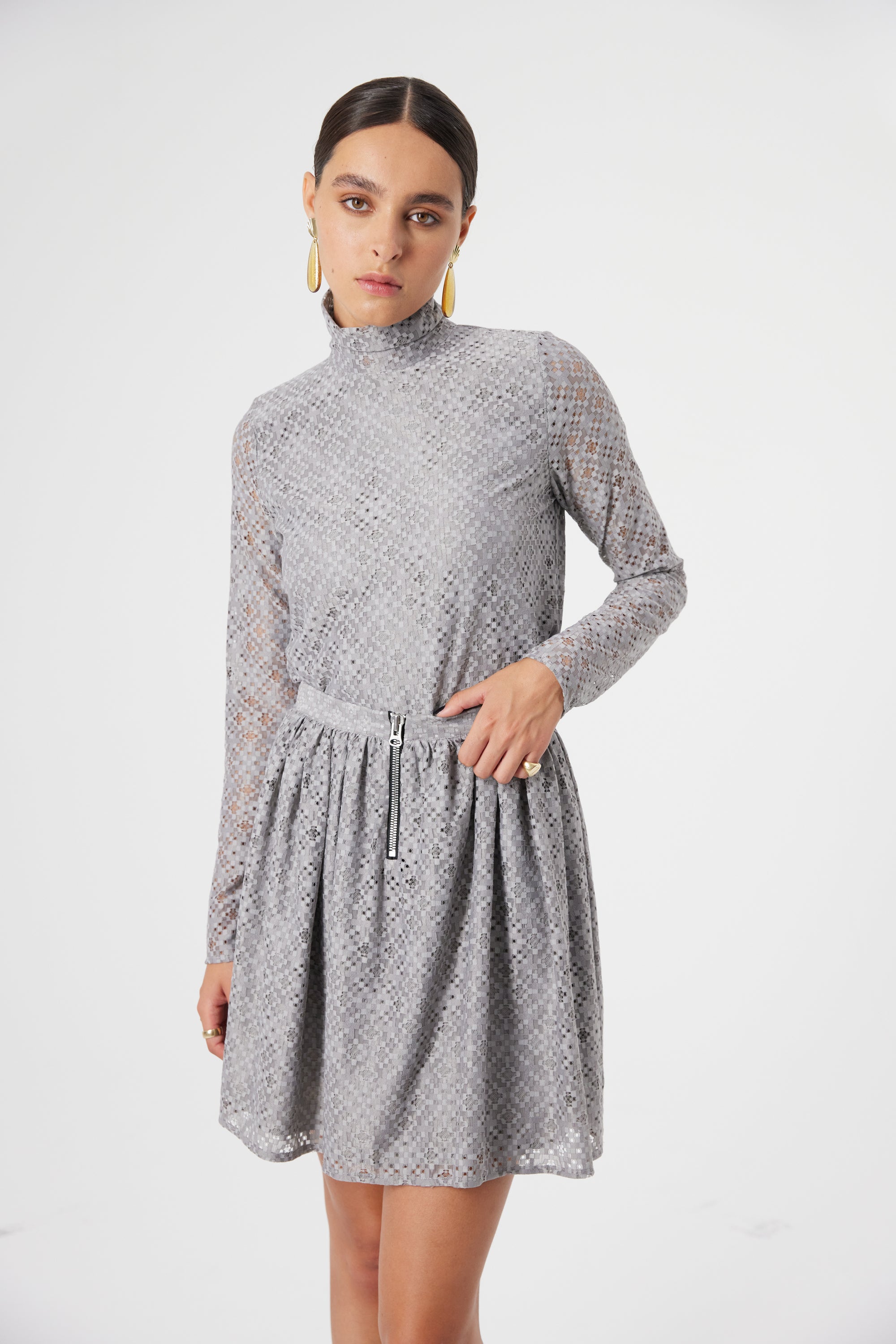 Orso tutu in Zinc lace