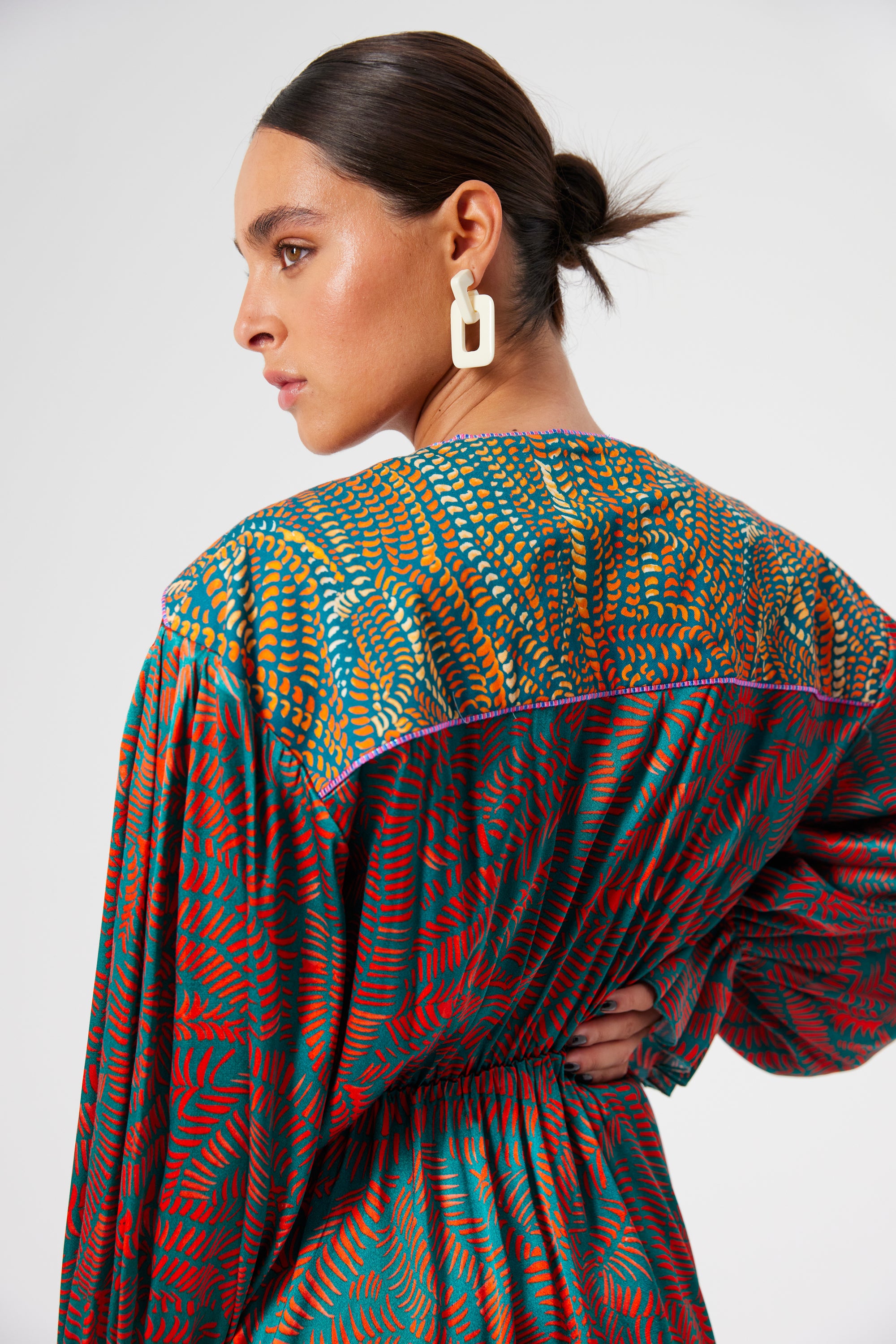 Robe Trigalière en imprimé Palmera