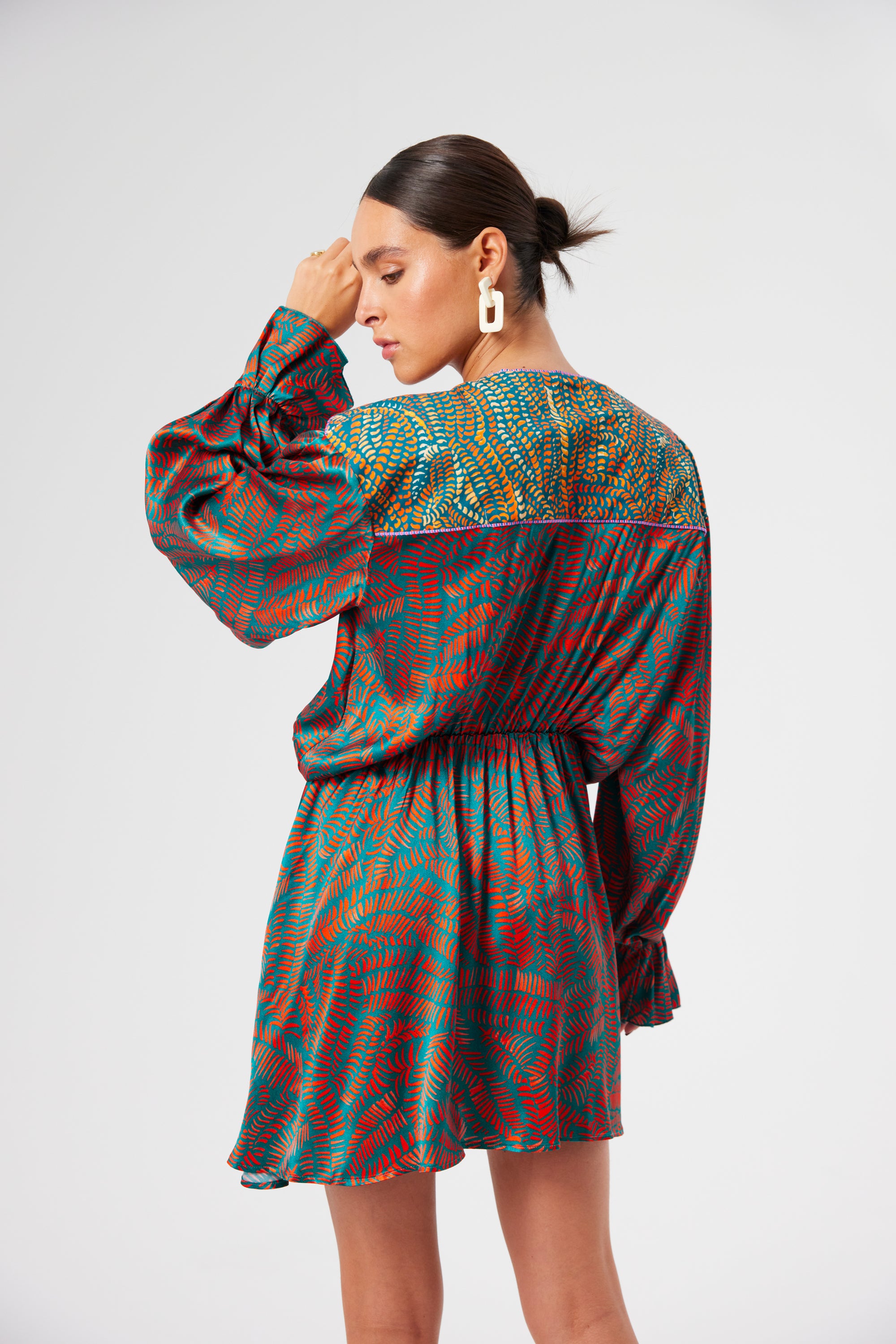 Robe Trigalière en imprimé Palmera