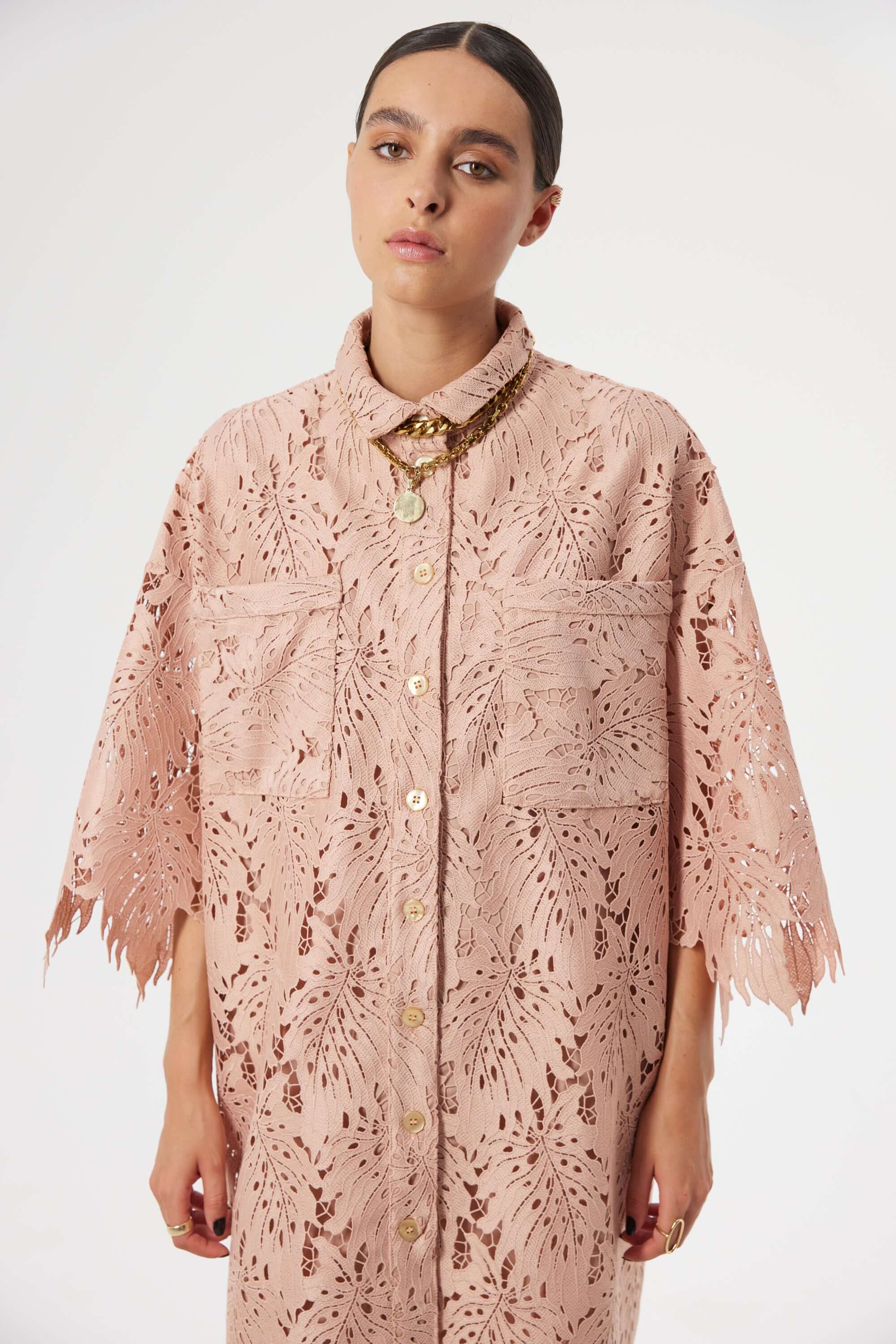 Astrée dress in Dust lace | Heimstone