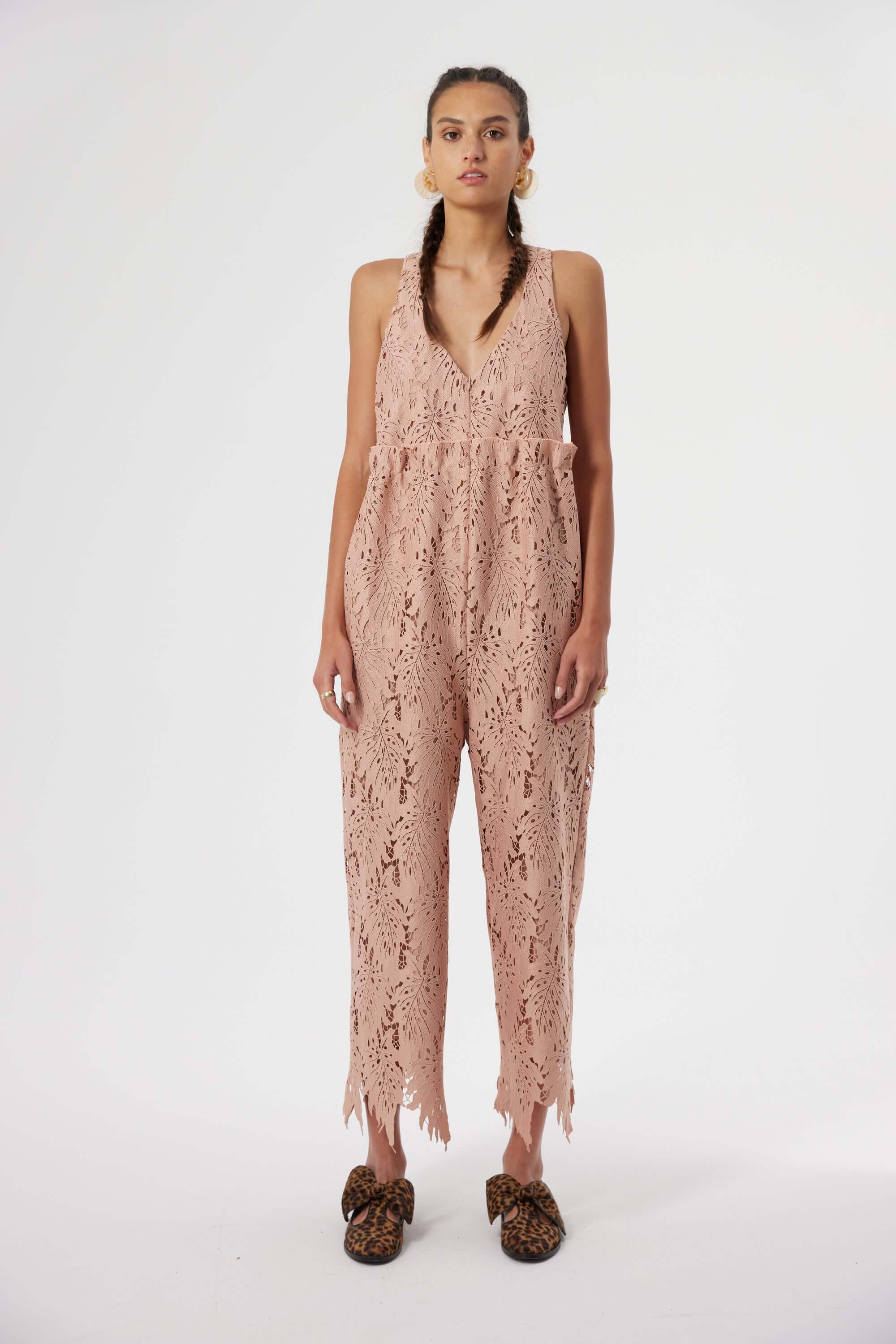 Lottie jumpsuit in Dust lace | Heimstone