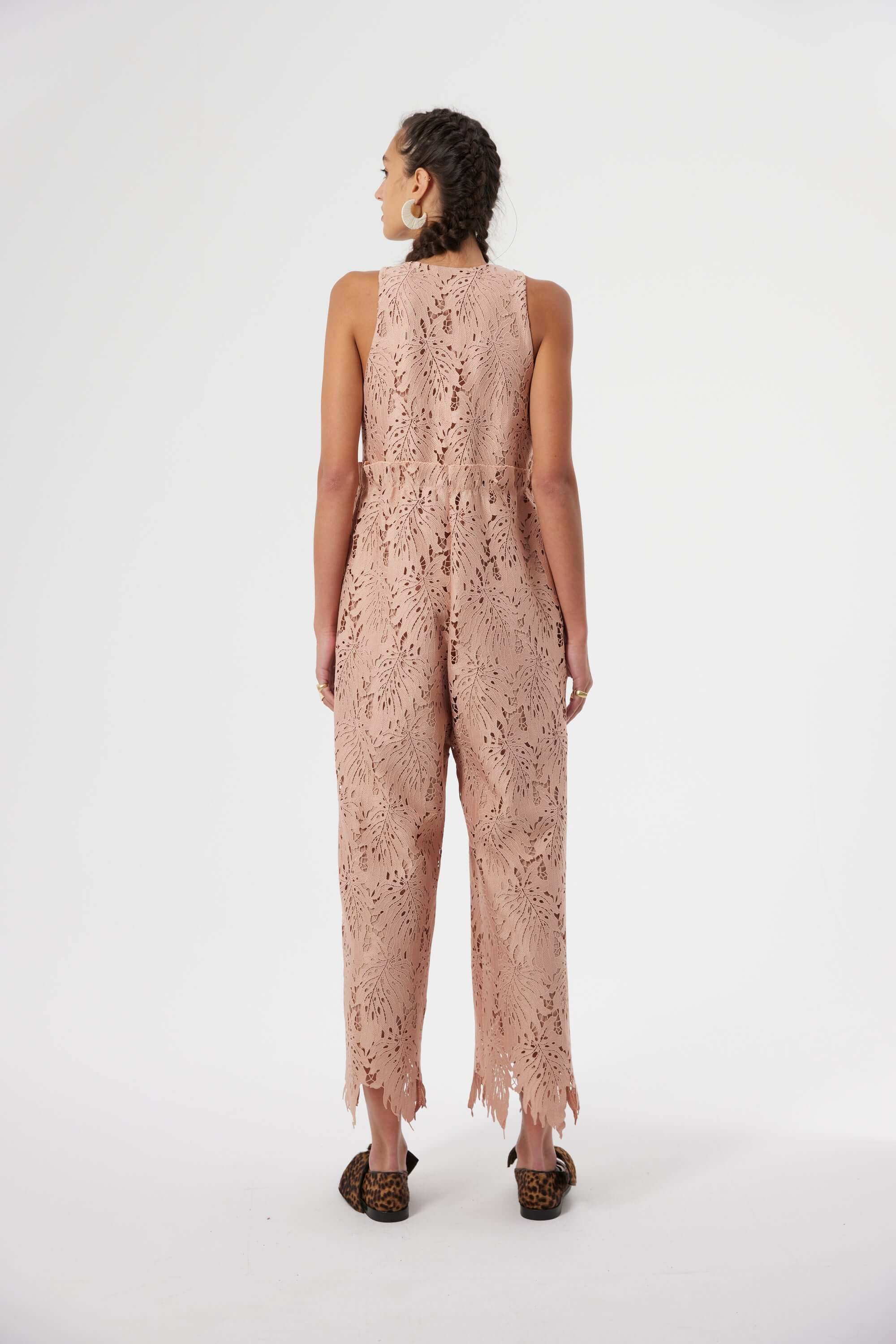 Lottie jumpsuit in Dust lace | Heimstone