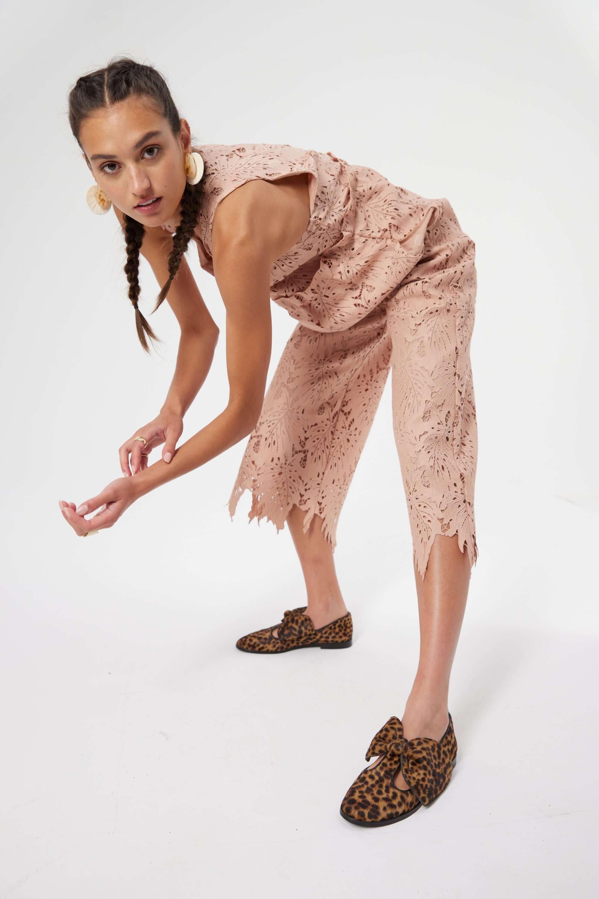 Lottie jumpsuit in Dust lace | Heimstone