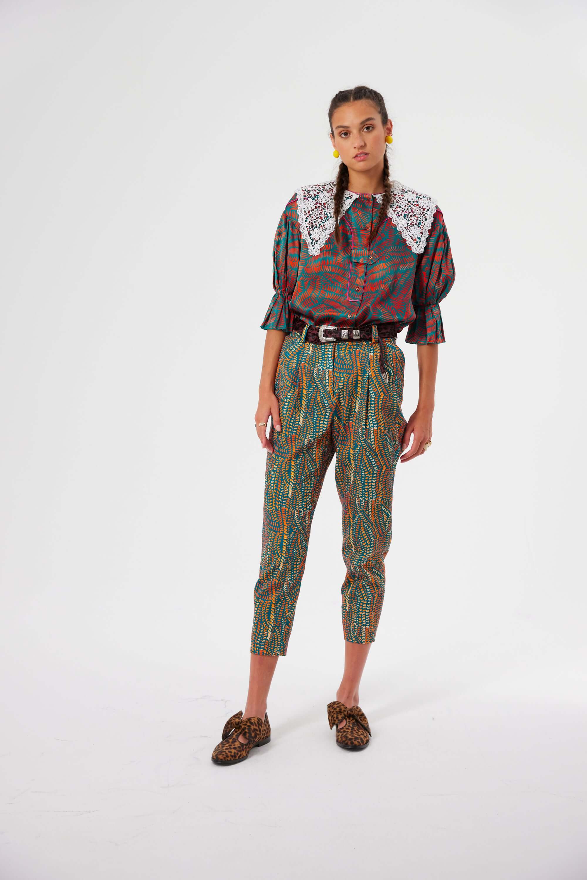 Beausserie shirt in Palmera print | Heimstone