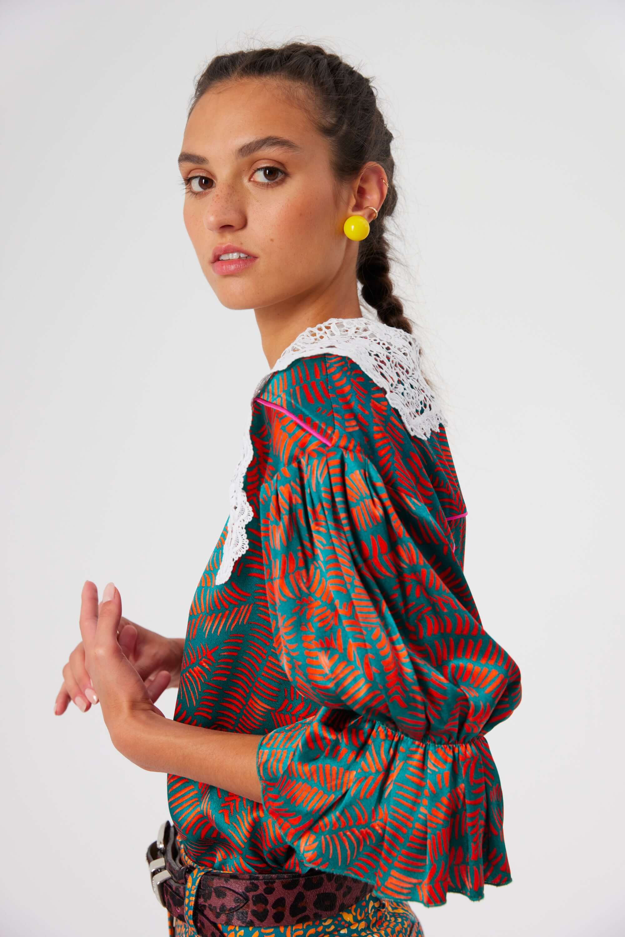 Beausserie shirt in Palmera print | Heimstone