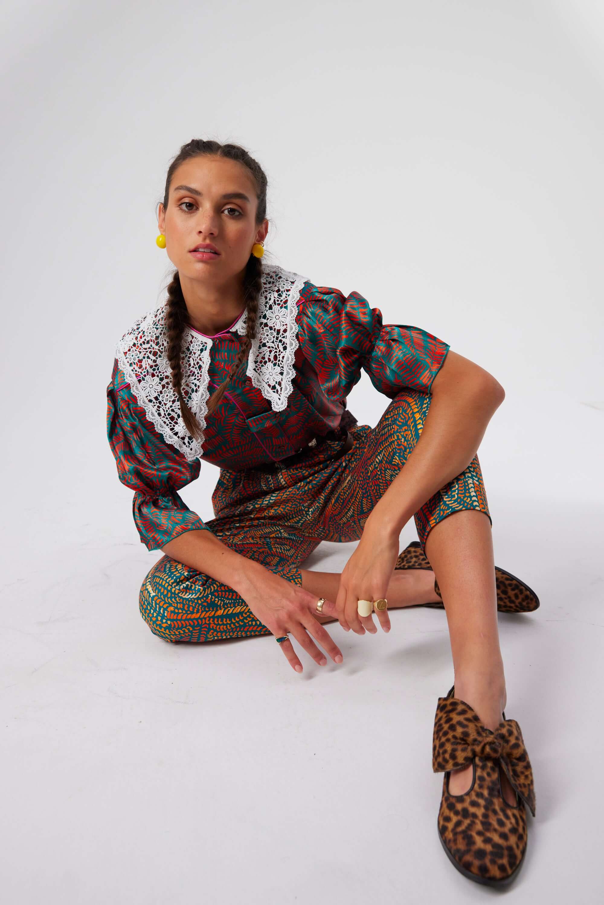 Beausserie shirt in Palmera print | Heimstone