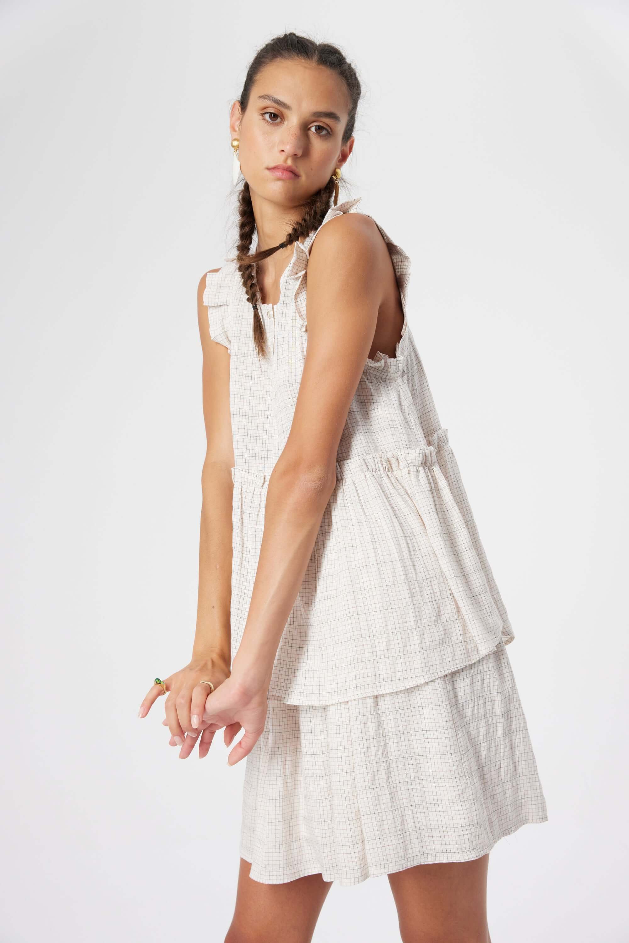 Kaya blouse in Blues weave | Heimstone