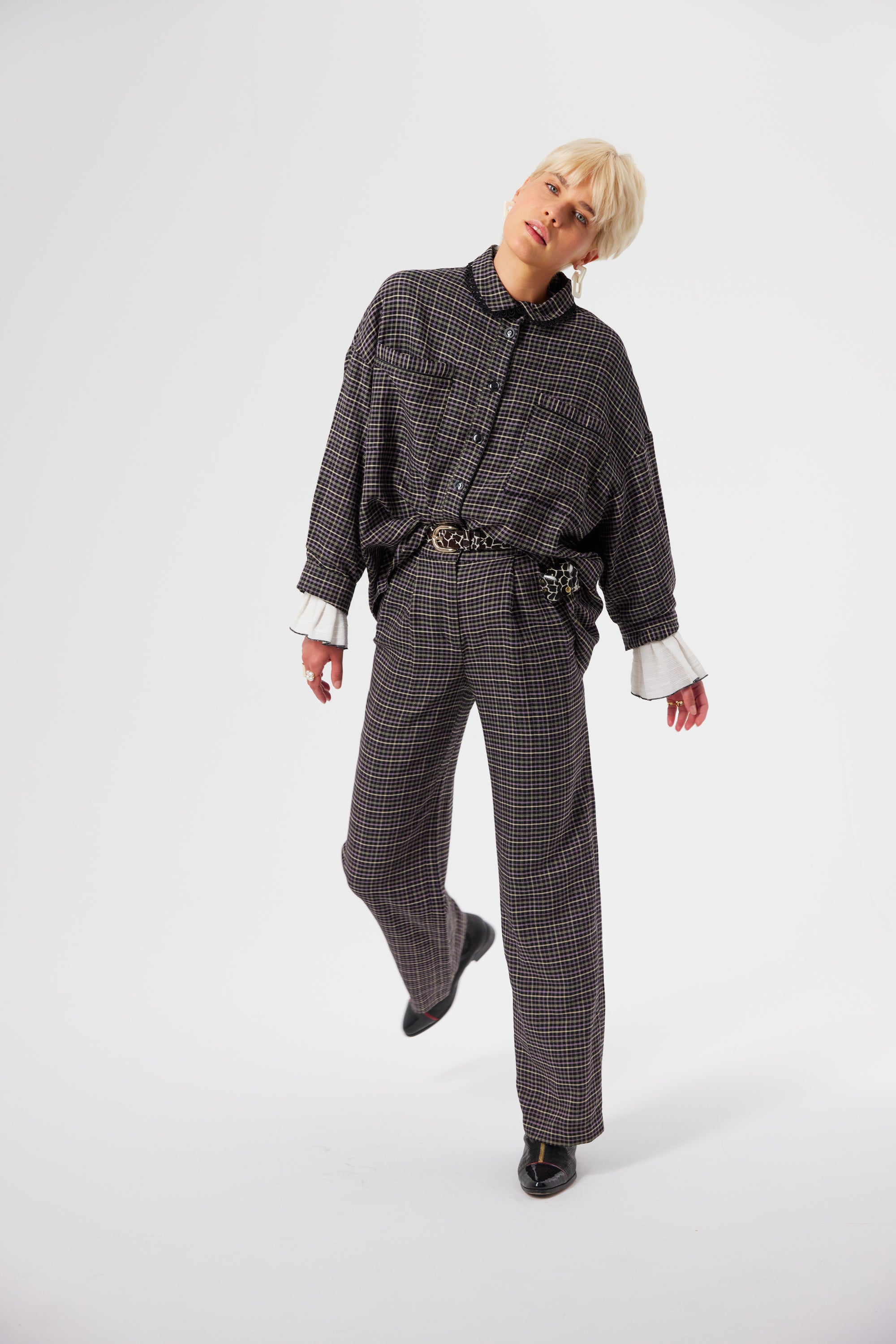 Moor pants in Yuzu tartan