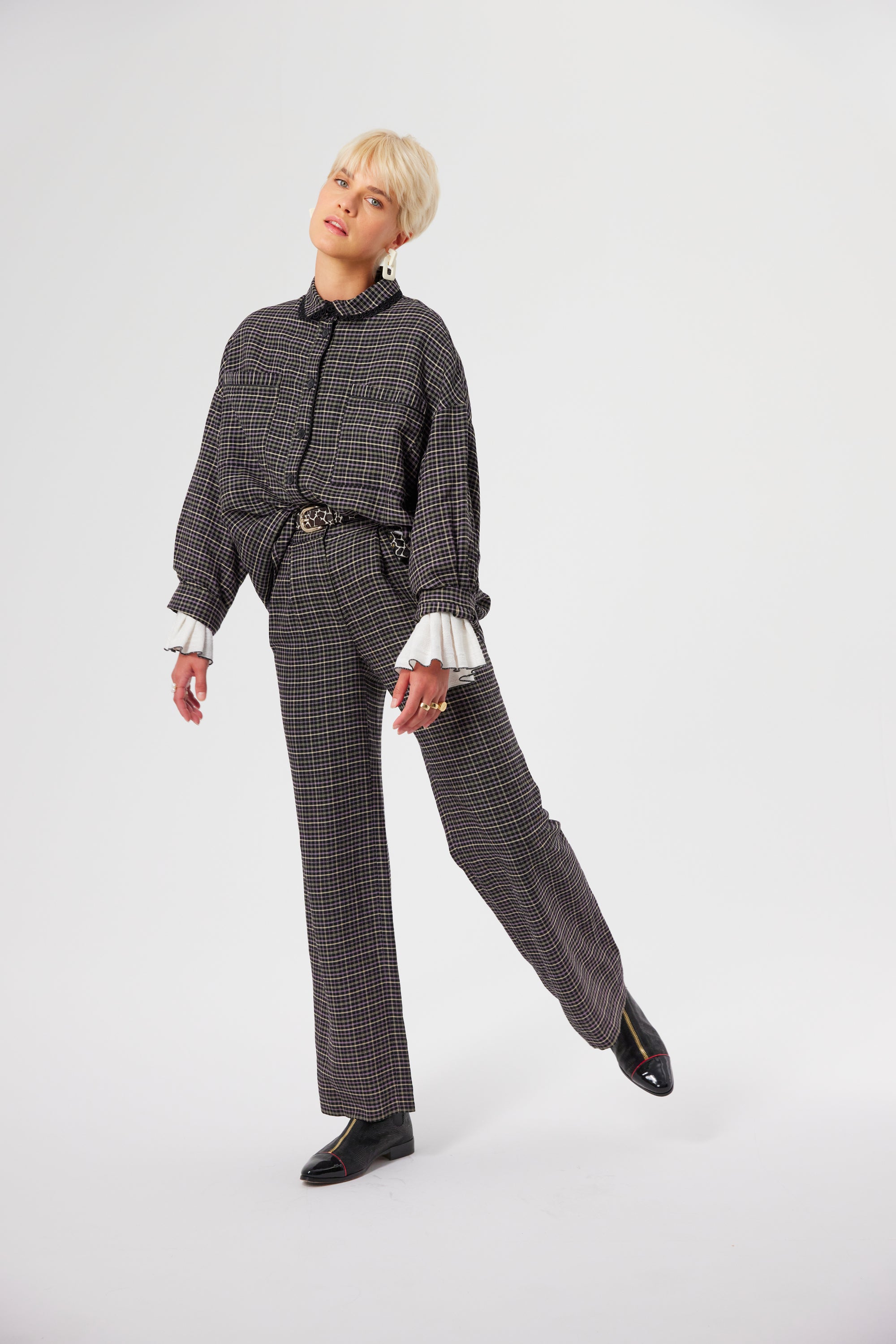 Moor pants in Yuzu tartan