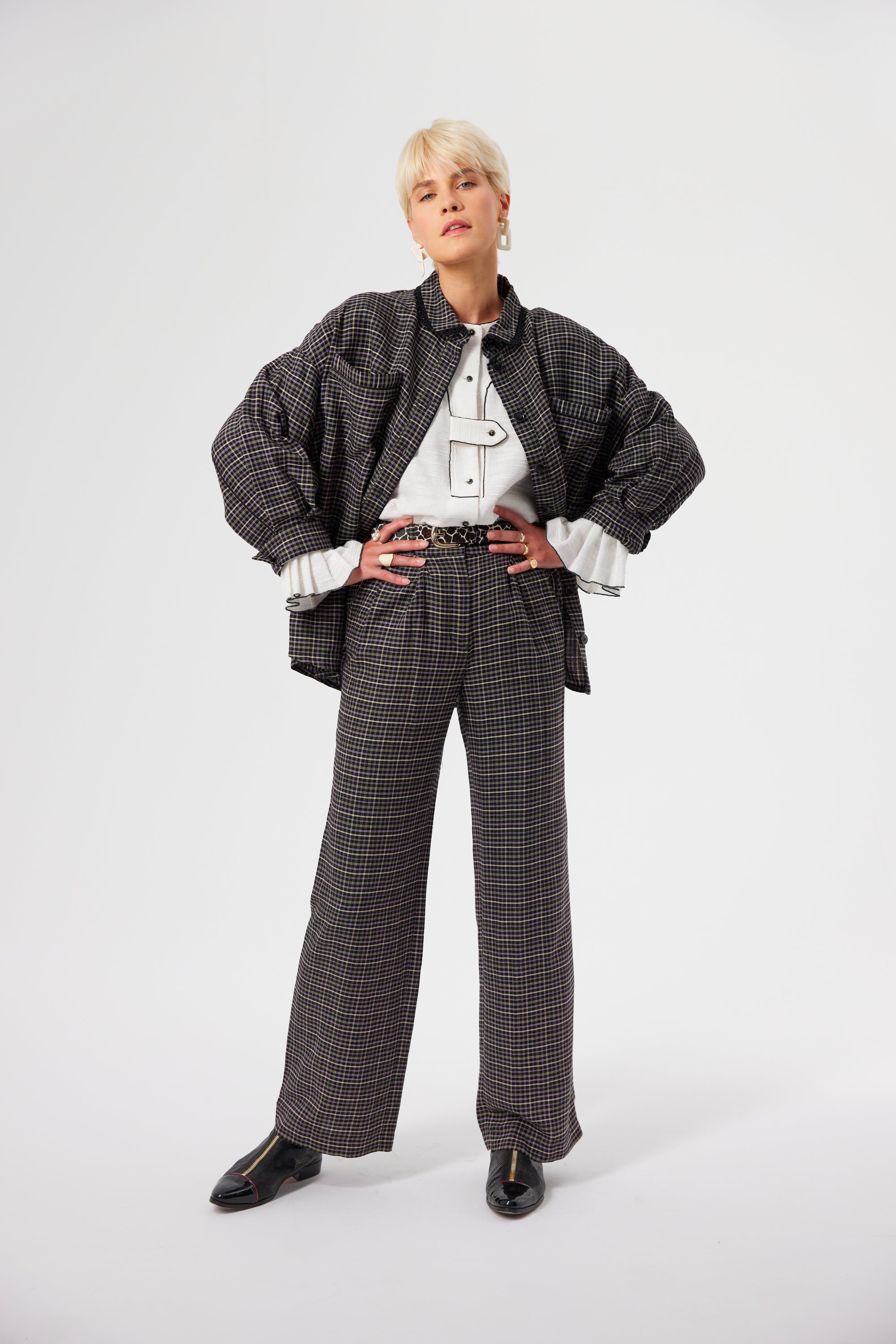 Moor pants in Yuzu tartan